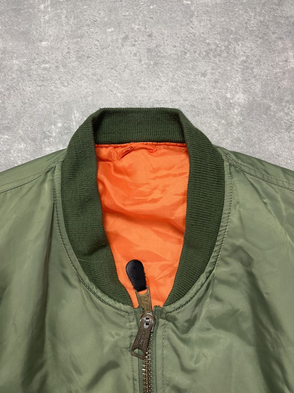 Fostex Garments Fostex Garments MA-1 Green Baggy Boxy Bomber Jacket XL XXL Size US XL / EU 56 / 4 - 9 Thumbnail
