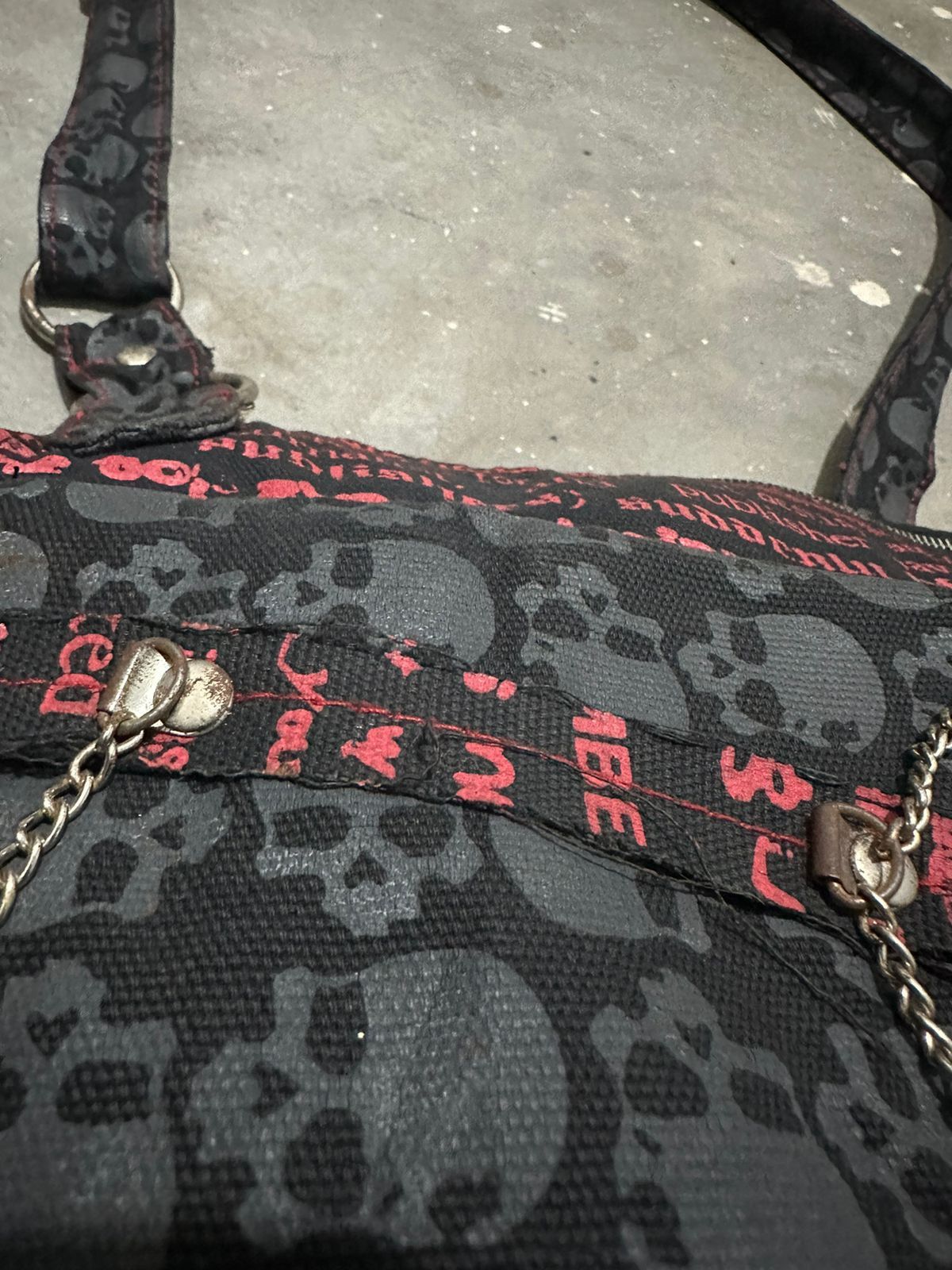 Japanese Brand Beautiful Punk Bondage Bag Skull Body Line Blood Storm Size ONE SIZE - 10 Thumbnail