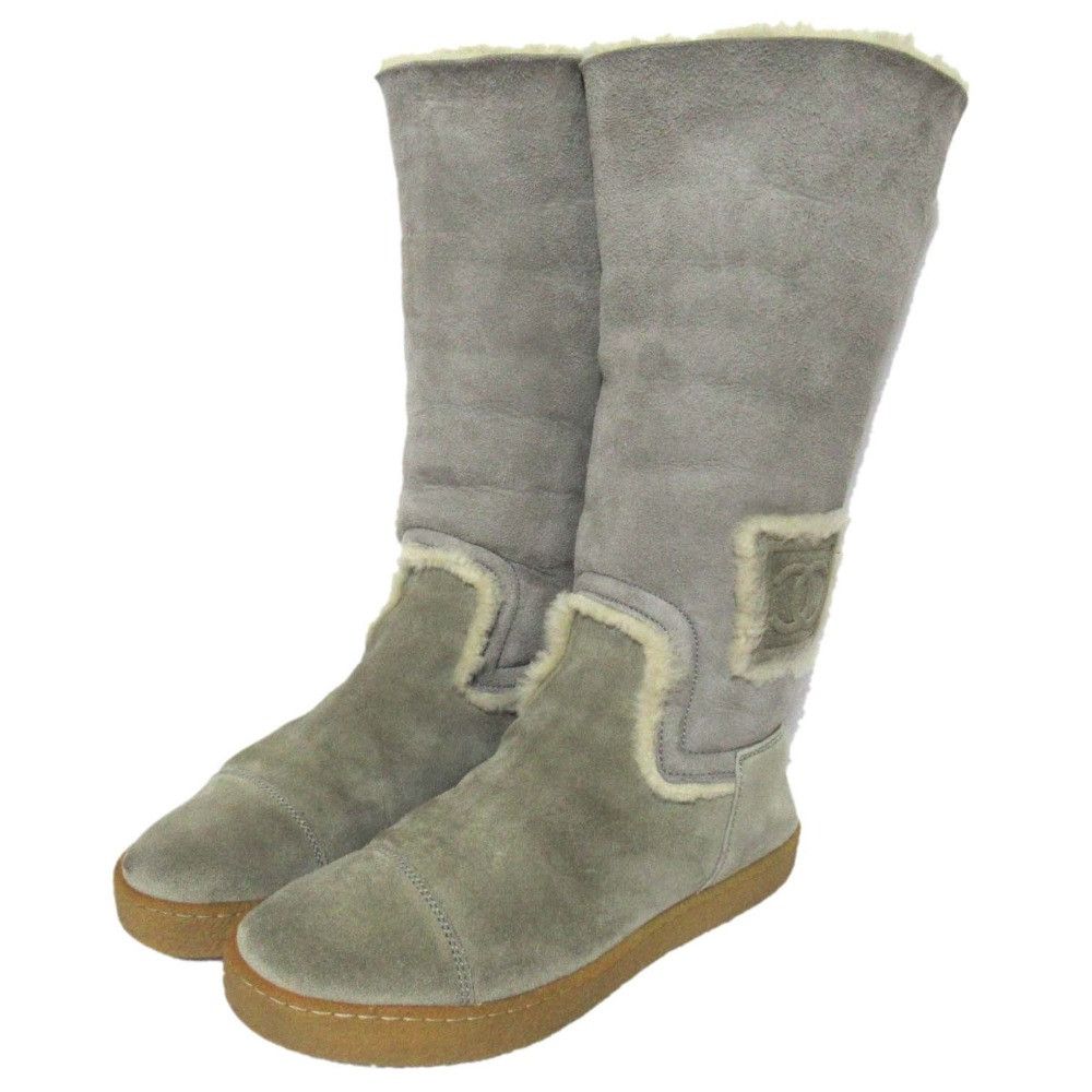 Chanel Chanel Chanel SPORTS Shearling Boots Fur Shoes DUTY FREE for USA Size ONE SIZE - 1 Thumbnail