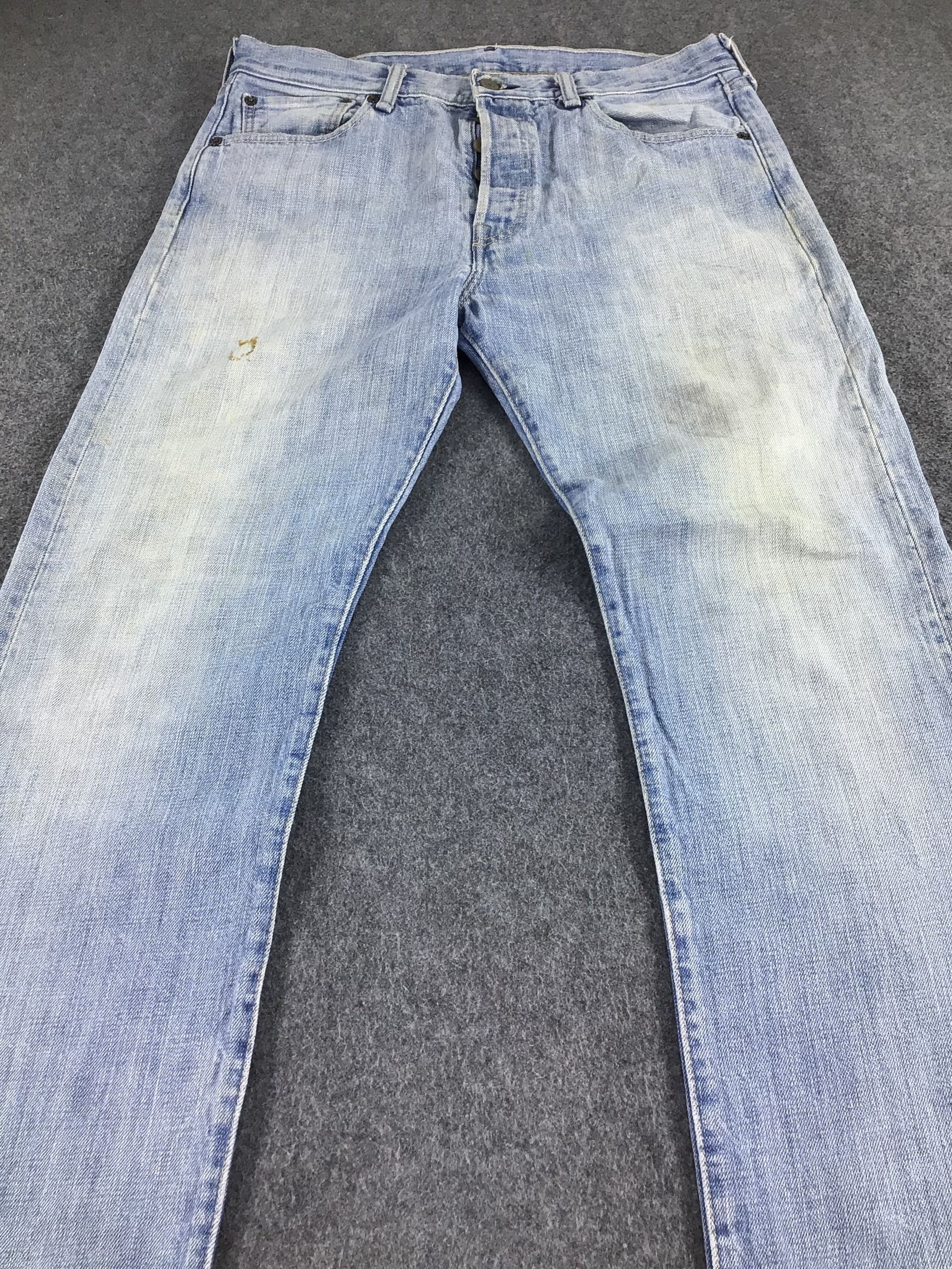 Levi's Levis 501 Jeans Faded Blue Denim -J318 Size US 33 - 3 Thumbnail