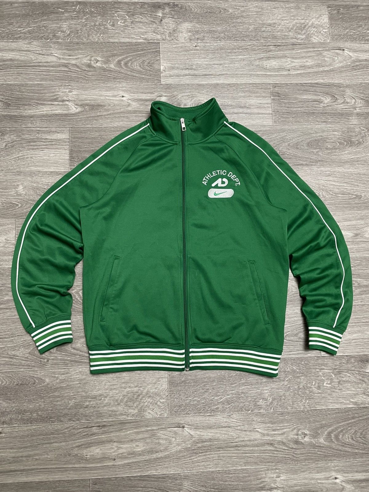 Nike Vintage Nike Athletic Dept. Green Track Jacket Size US M / EU 48-50 / 2 - 1 Thumbnail
