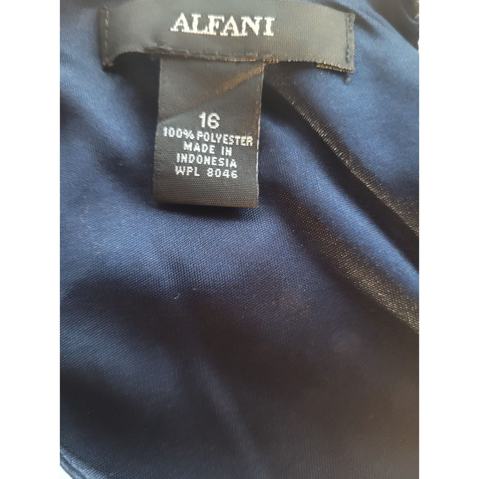 Alfani Alfani Retro Navy Dress Polka Dot Sleeveless Lined Sz 16 Size XXL / US 16-18 / IT 52-54 - 7 Thumbnail