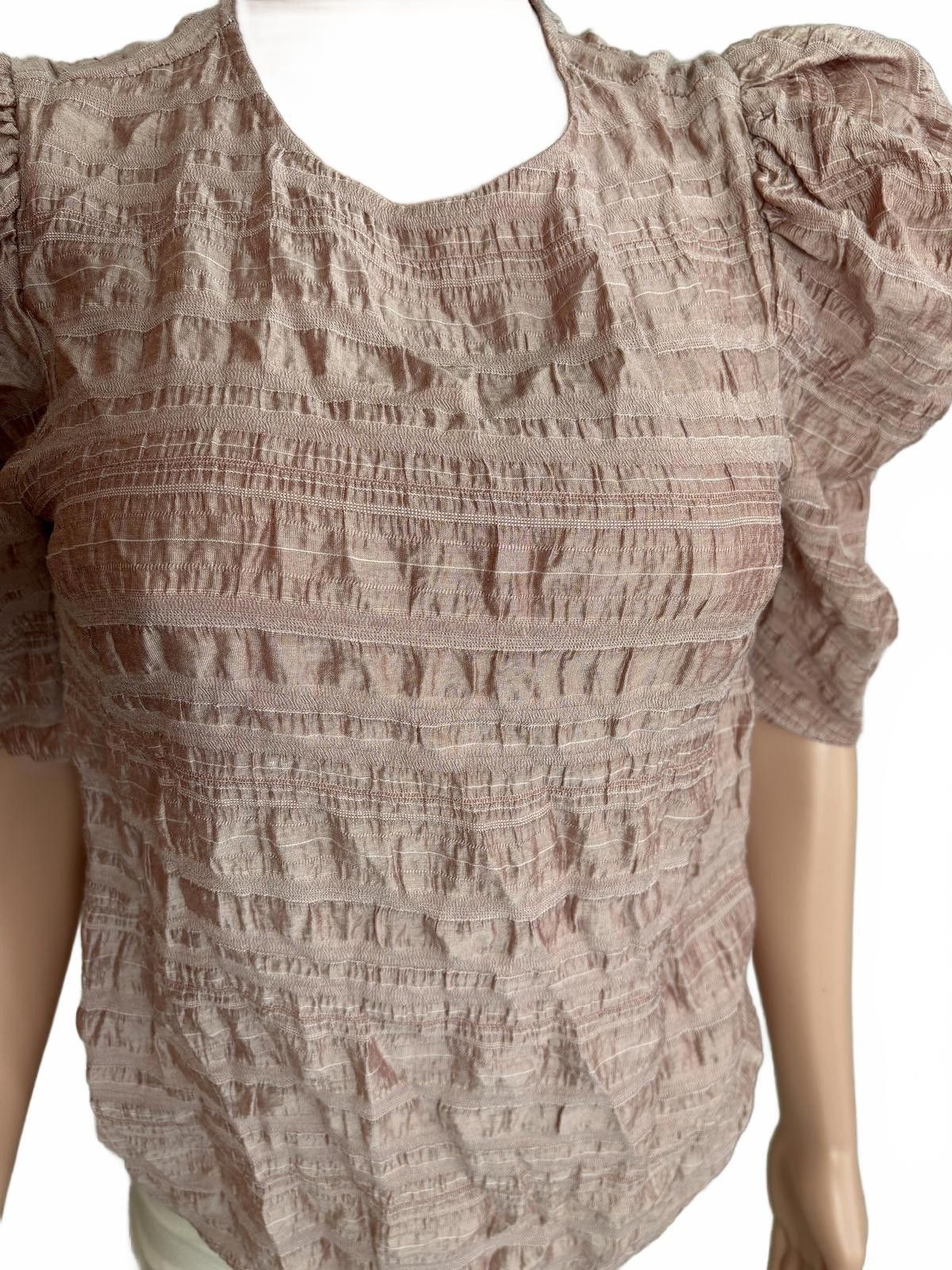 Express Express Light Pink Puff Sleeve Textured Blouse Size small Size S / US 4 / IT 40 - 4 Thumbnail
