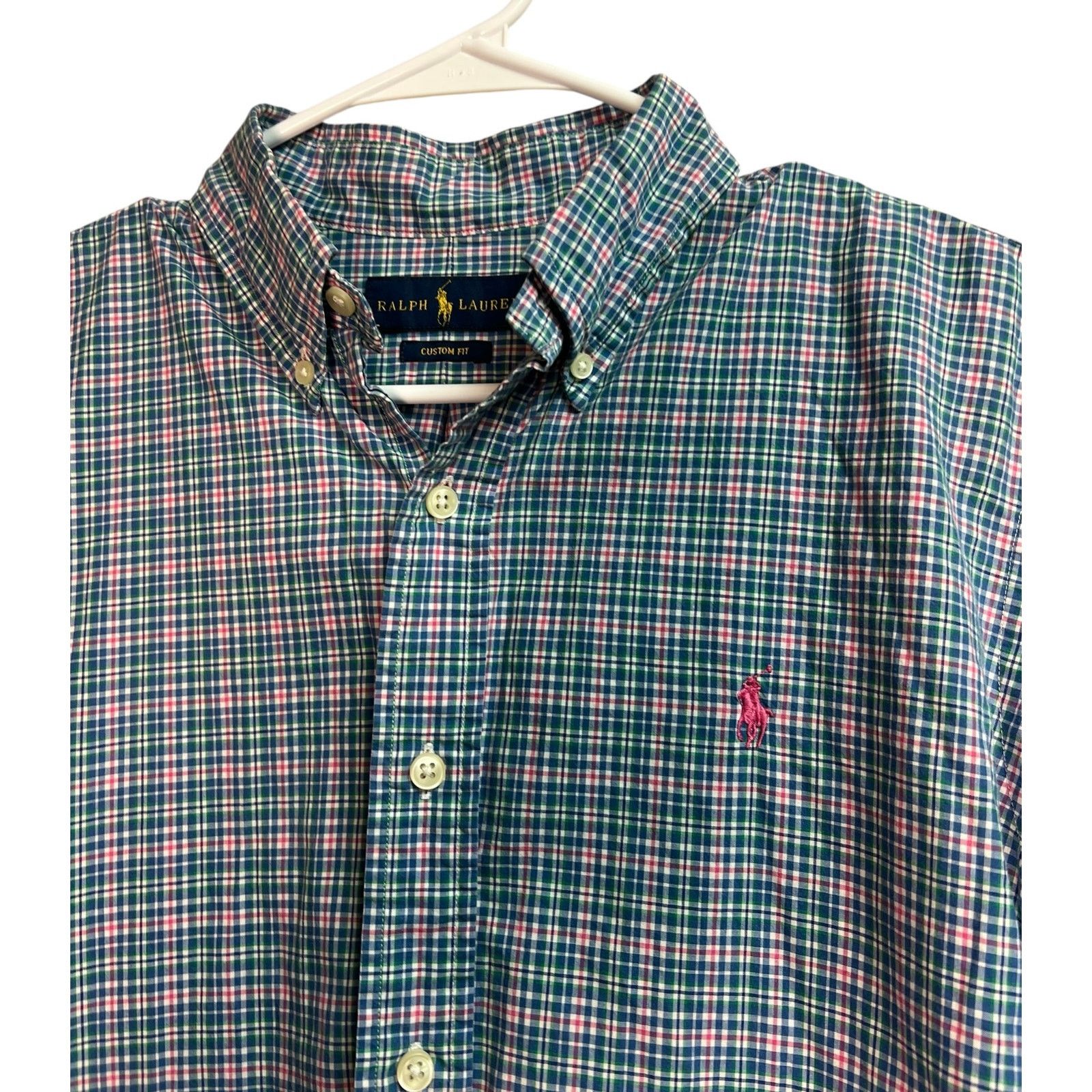 Ralph Lauren Ralph Lauren Cotton Custom Fit Medium Button Front Shirt Size US M / EU 48-50 / 2 - 6 Thumbnail