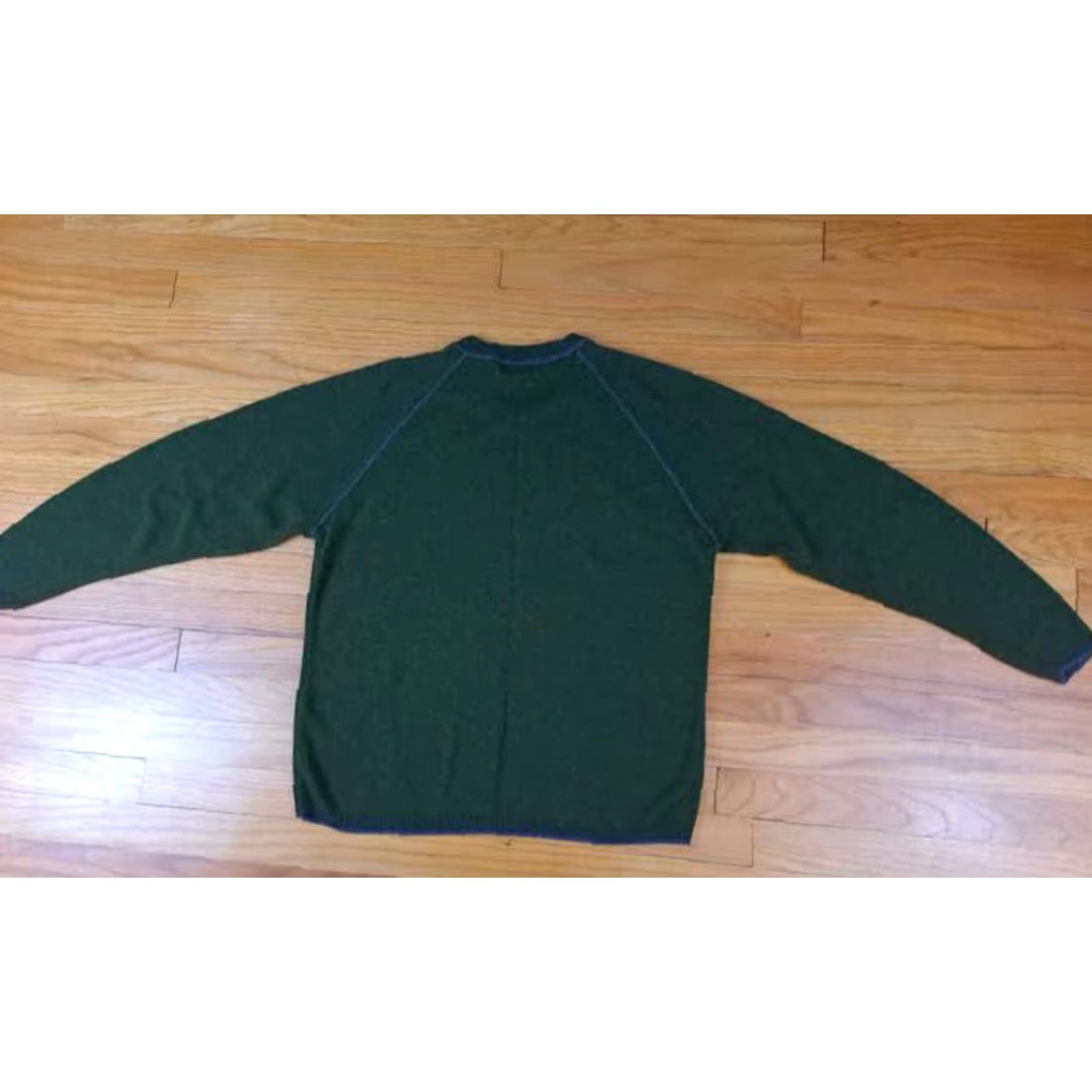 Vintage VINTAGE Arizona Jeans Sweater Unisex Adults L Dark Green Knit Crew Neck Wool Acrylic Pullover USA Made 25in Long 22in Pit to Pit Size US L / EU 52-54 / 3 - 5 Thumbnail