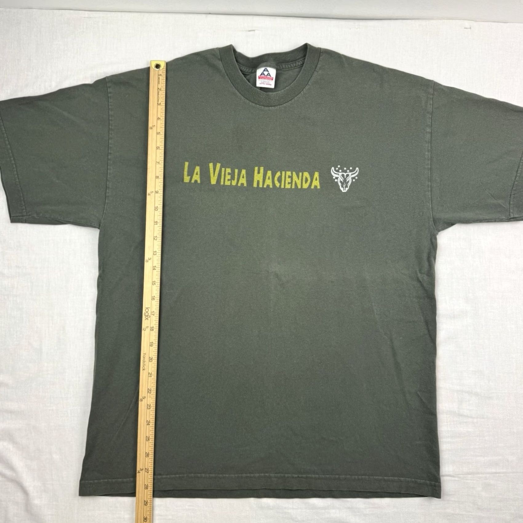 Vintage VINTAGE La Vieja Hacienda T Shirt Men's XL 90s Green Cotton Crew Neck Short Sleeve Alstyle Apparel & Activewear Size US XL / EU 56 / 4 - 4 Thumbnail