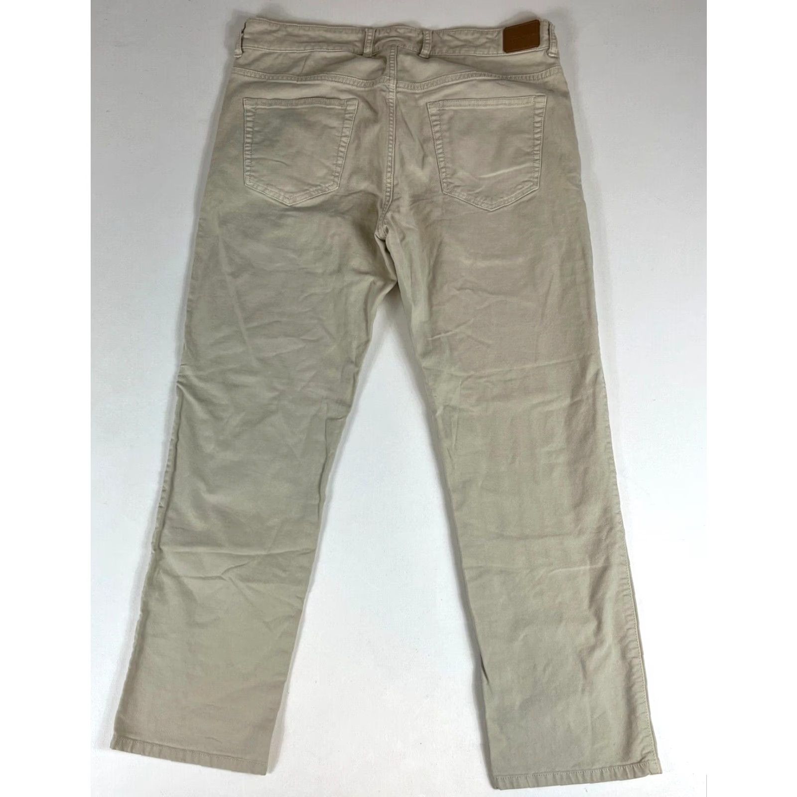 Peter Millar Peter Millar Crown Vintage Pants Men Chino Beige 34x29 Canvas 98% Cotton 2% Spandex Front Flat Regular Style Preppy Belt Loops Pocket Straight Mens Size US 34 / EU 50 - 3 Thumbnail