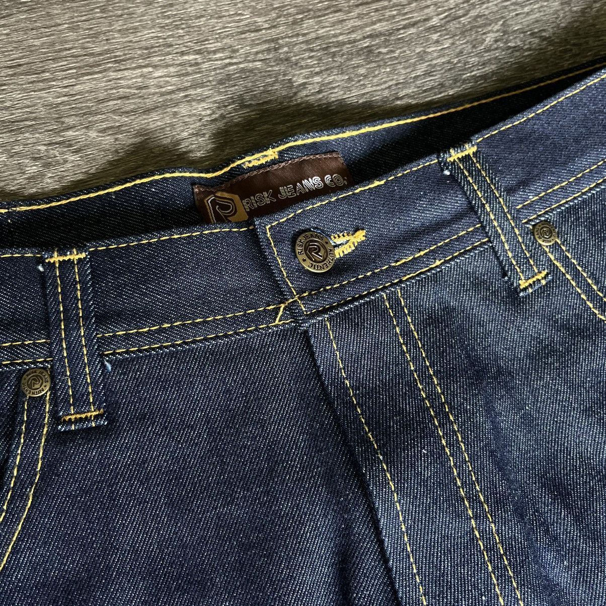 Vintage New Vintage 1990s Risk Jeans Raw Denim Baggy Skater 36x34 Size US 34 / EU 50 - 8 Thumbnail