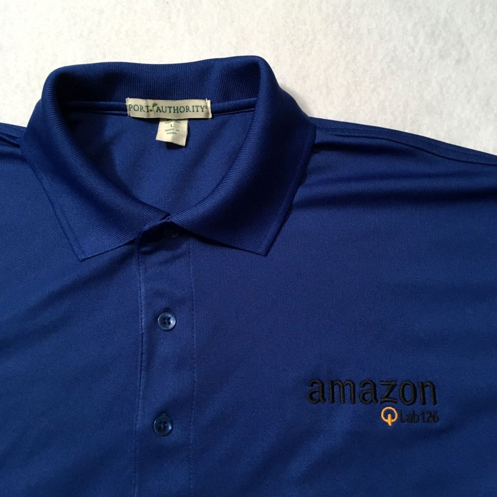 Port Authority Port Authority Navy Blue Polo Shirt - Size L - Short Sleeve - Security Logo - Uniform Active Polo - Men Size US L / EU 52-54 / 3 - 2 Thumbnail
