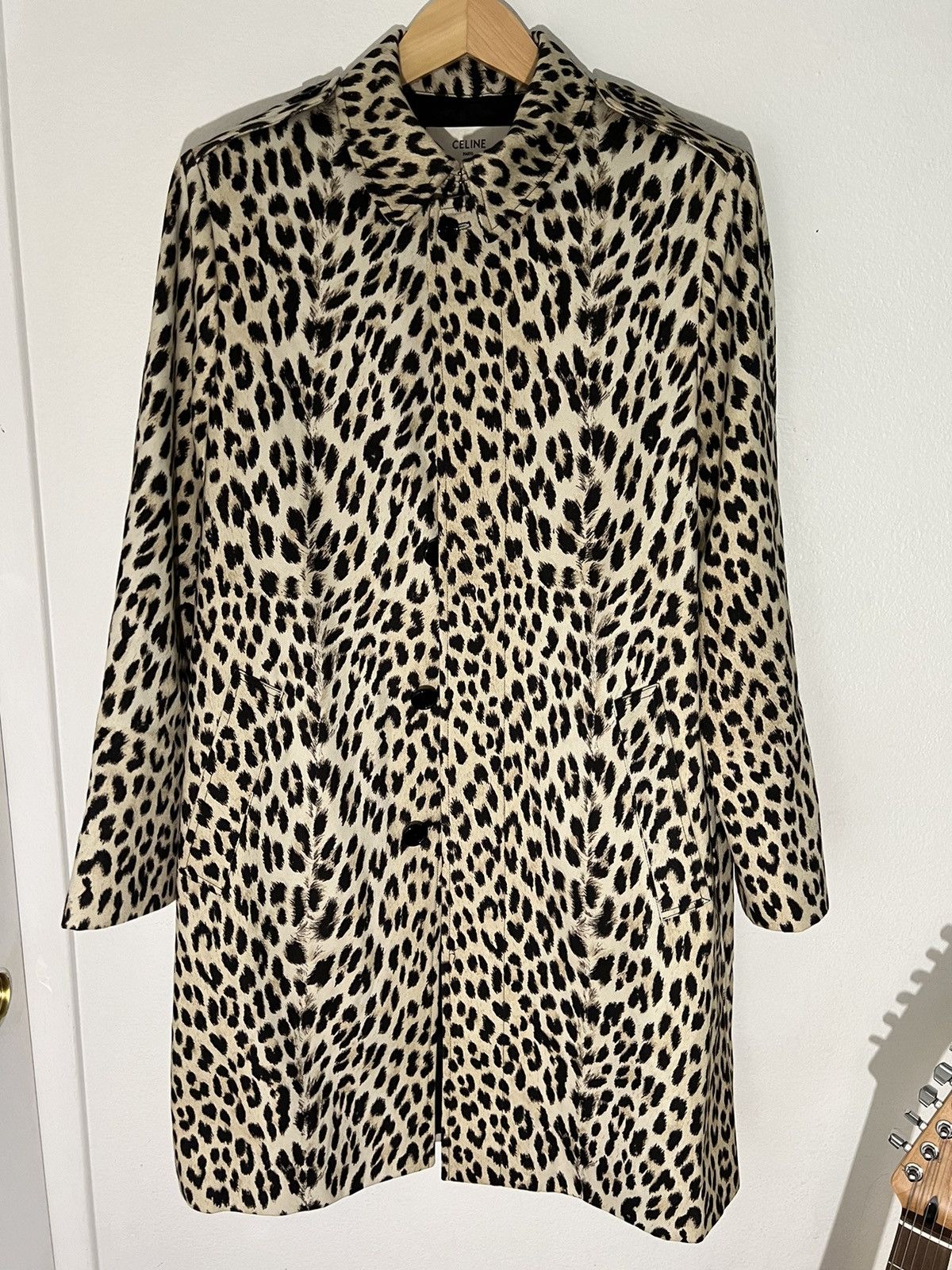 Celine Hedi Slimane Celine Leopard Print Mac Coat Grailed