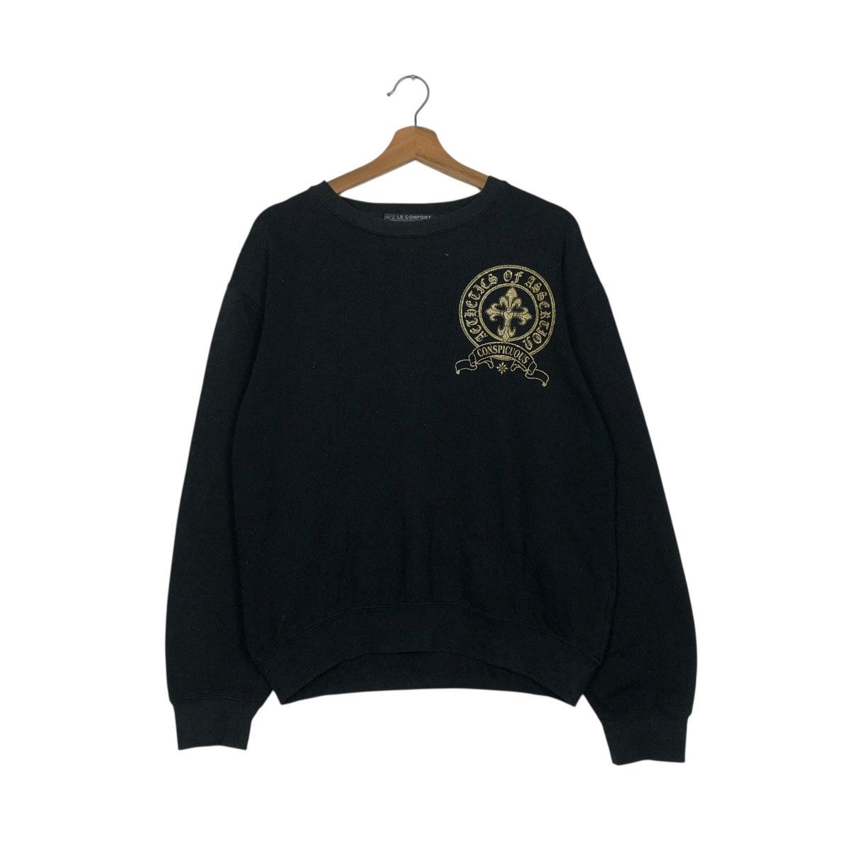 Japanese Brand 🔥VINTAGE SWEATSHIRT CONSPICUOUS CROSS BIG LOGO DESIGN Size US M / EU 48-50 / 2 - 3 Thumbnail