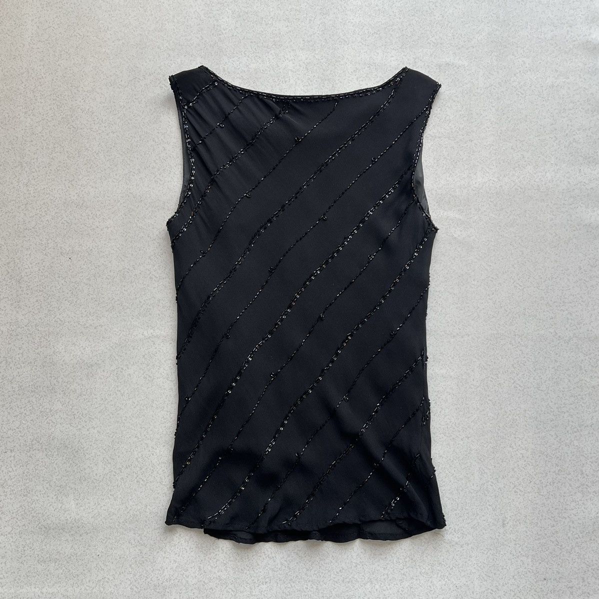 Japanese Brand × Other Black Sequin Mesh Tank Top Size M / US 6-8 / IT 42-44 - 6 Thumbnail