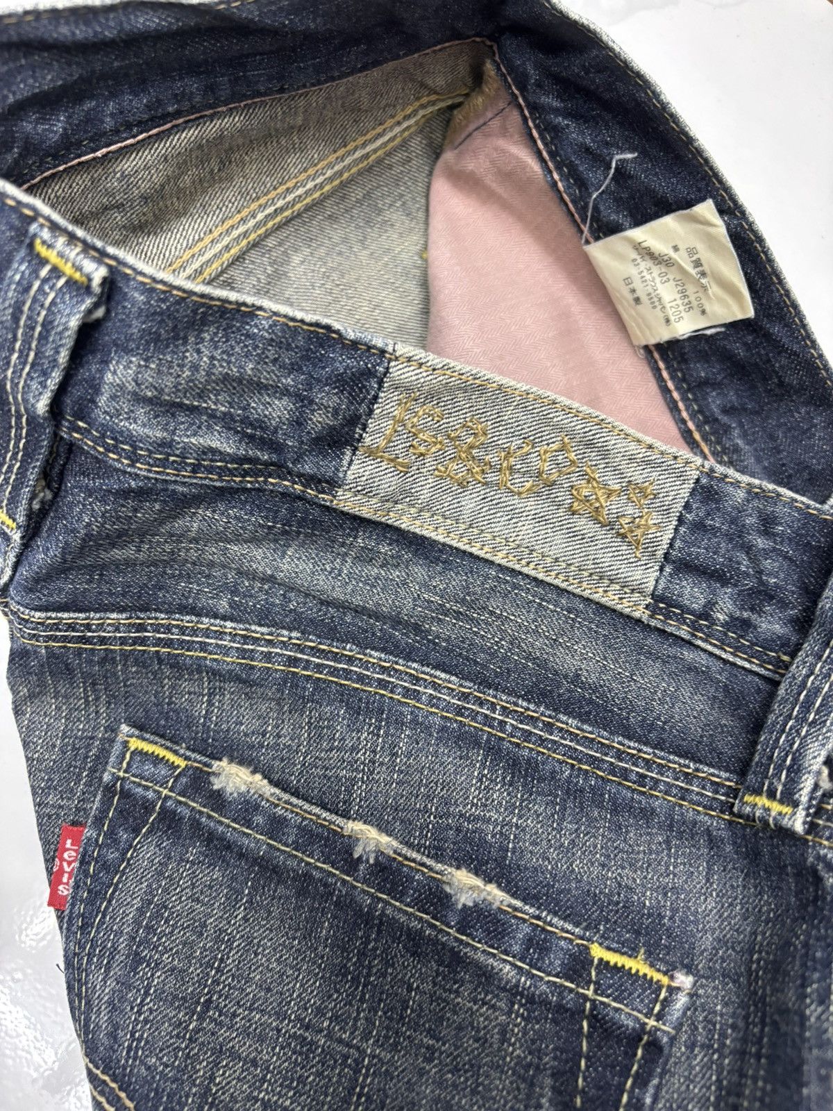 Junya Watanabe × Levi's 🔥VINTAGE LEVIS MUD WASH STYLE DISTRESSED DENIM JEANS Size 30" / US 8 / IT 44 - 10 Thumbnail