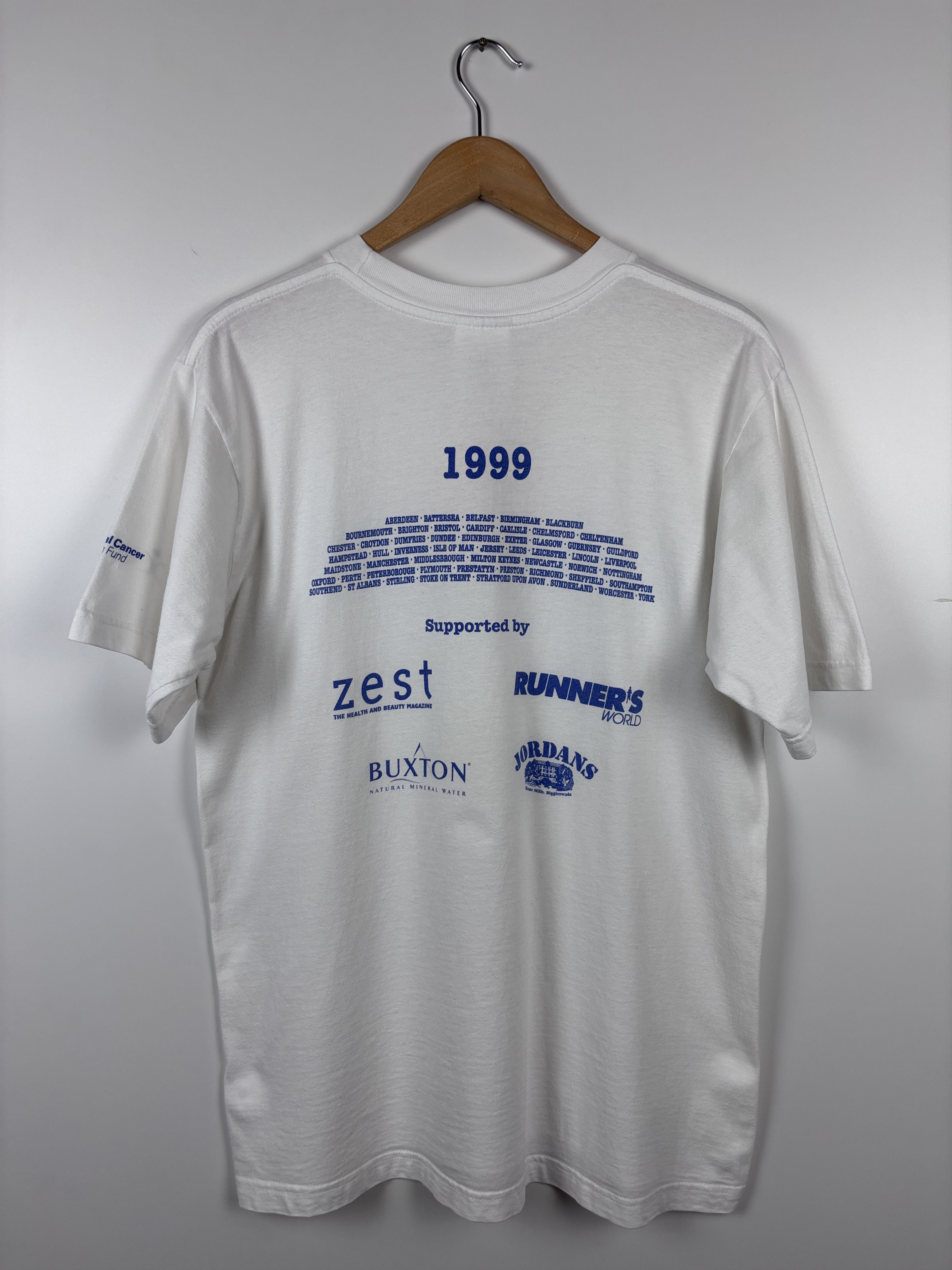 Nike × Vintage 1999 Nike Cancer Research Race For Life T-shirt White Size S Size US S / EU 44-46 / 1 - 5 Thumbnail