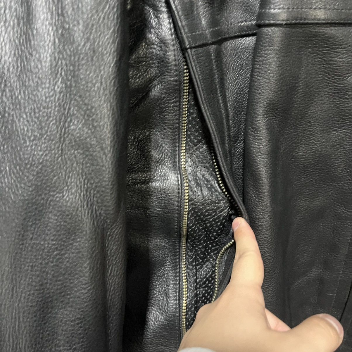 Harley Davidson VINTAGE HARLEY DAVIDSON AURORAL SKULL GRUNGE LEATHER JACKET Size US XL / EU 56 / 4 - 7 Thumbnail