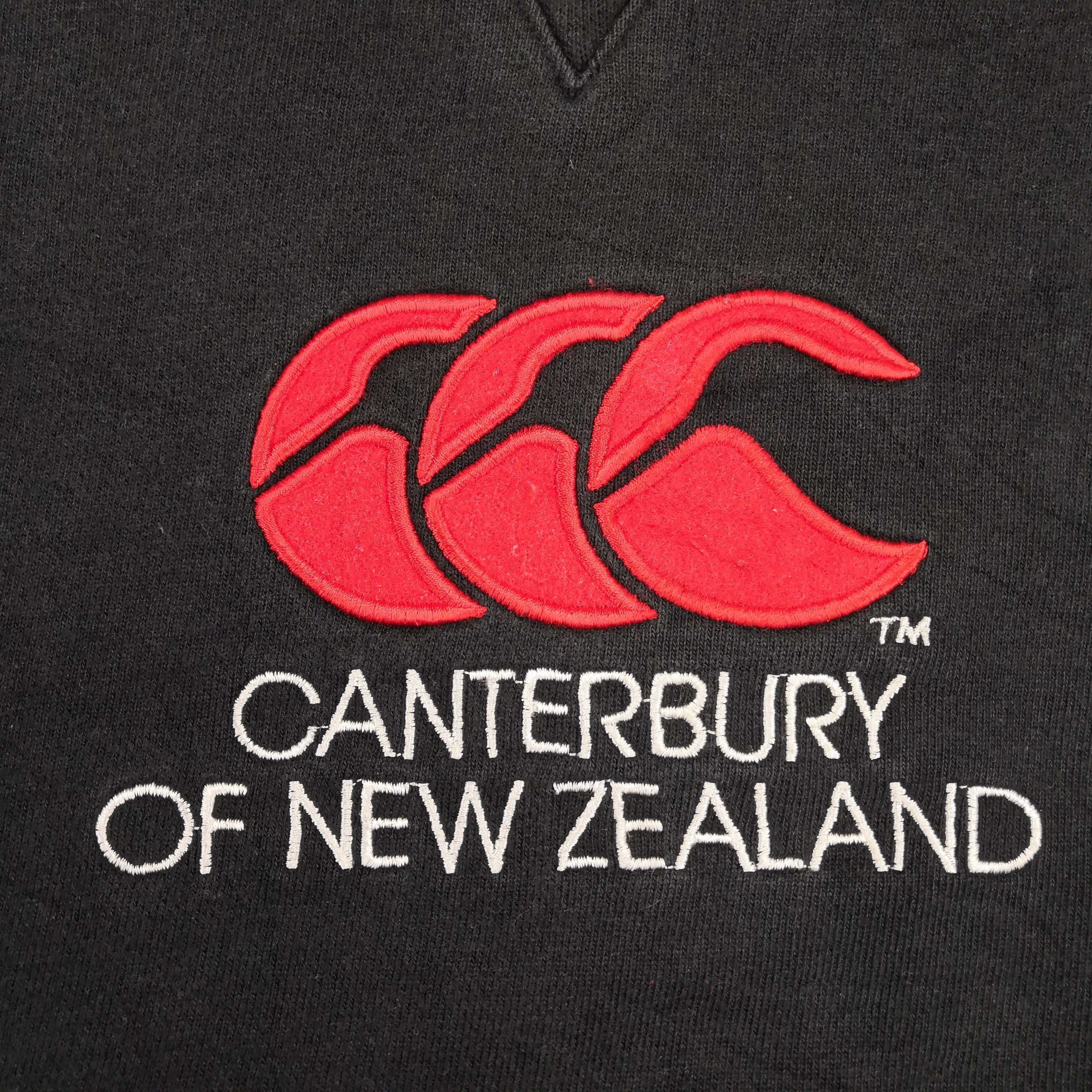 Canterbury of New Zealand × Vintage Vtg 90s Canterbury Sweatshirt Canterbury All Black Sweater Size US L / EU 52-54 / 3 - 5 Thumbnail