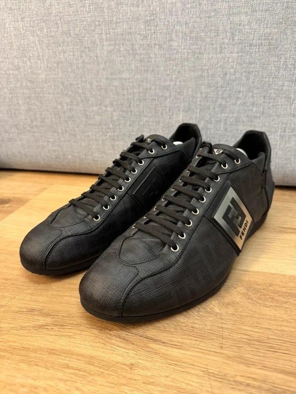 Fendi Fendi Roma Black Coated Canvas Monogram Low Sneakers 11 45 Size US 12 / EU 45 - 6 Thumbnail