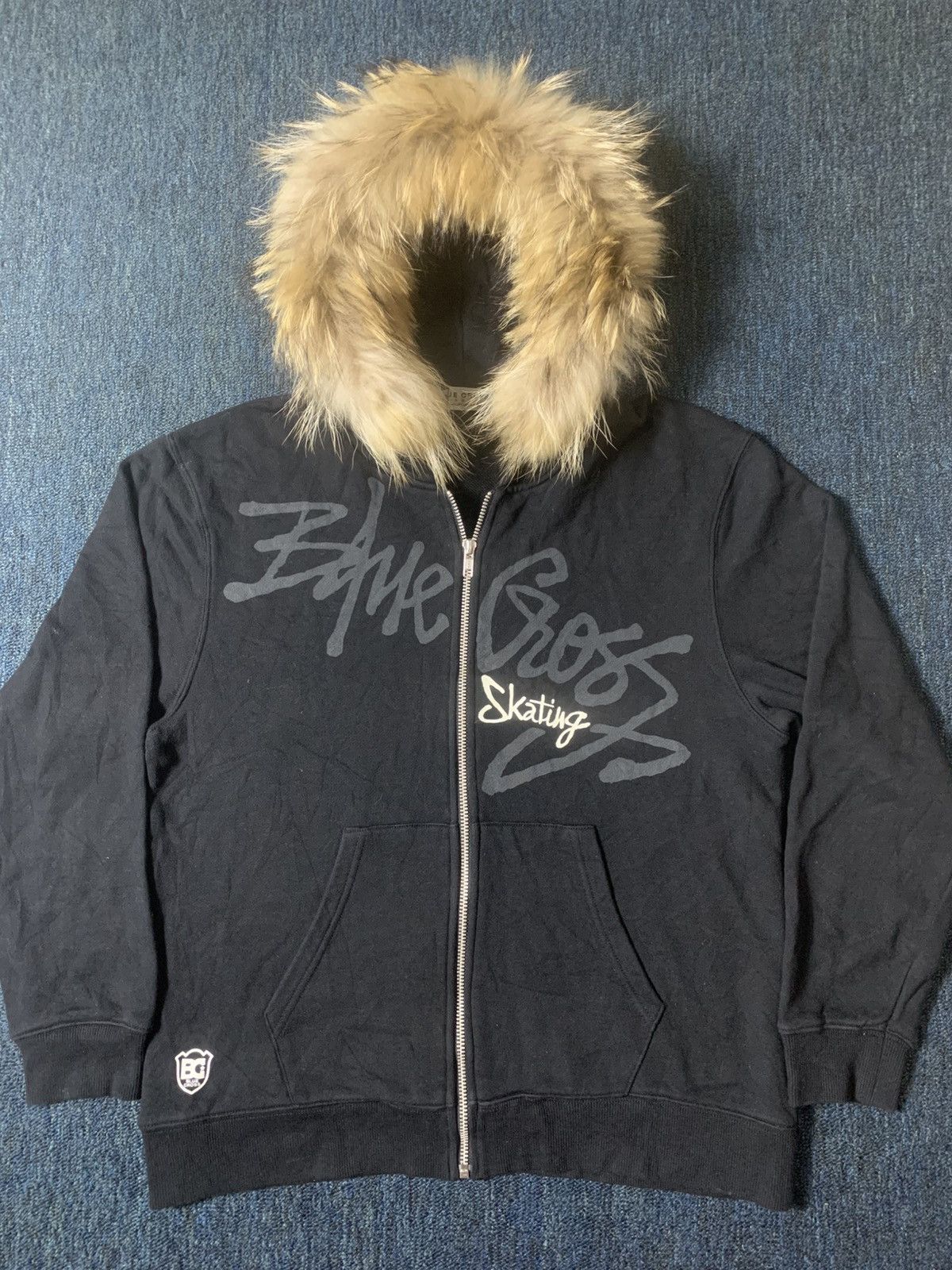 Japanese Brand Japanese Fur Bluecross Skating ziphoodie Size US M / EU 48-50 / 2 - 3 Thumbnail