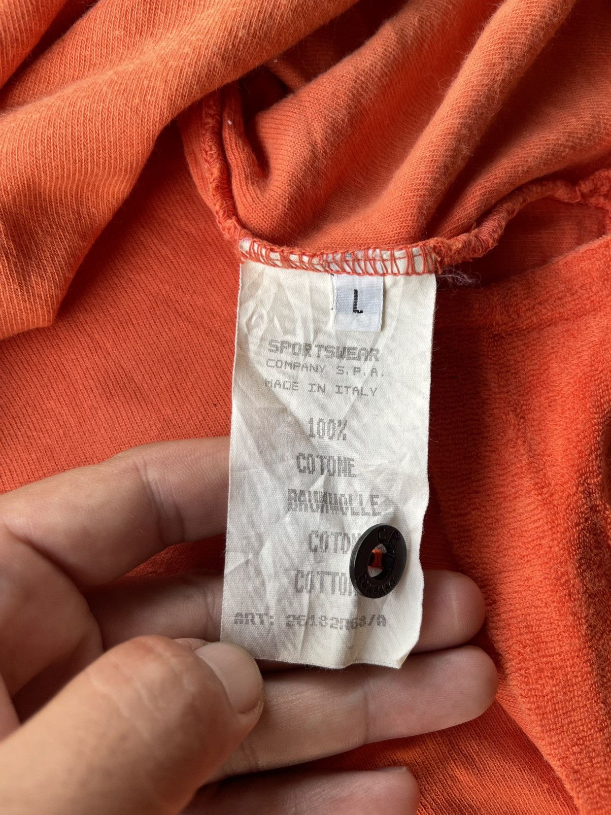 C.P. Company Vintage C. P. Company Orange Terry Cloth Polo Shirt Tee Size US L / EU 52-54 / 3 - 12 Thumbnail