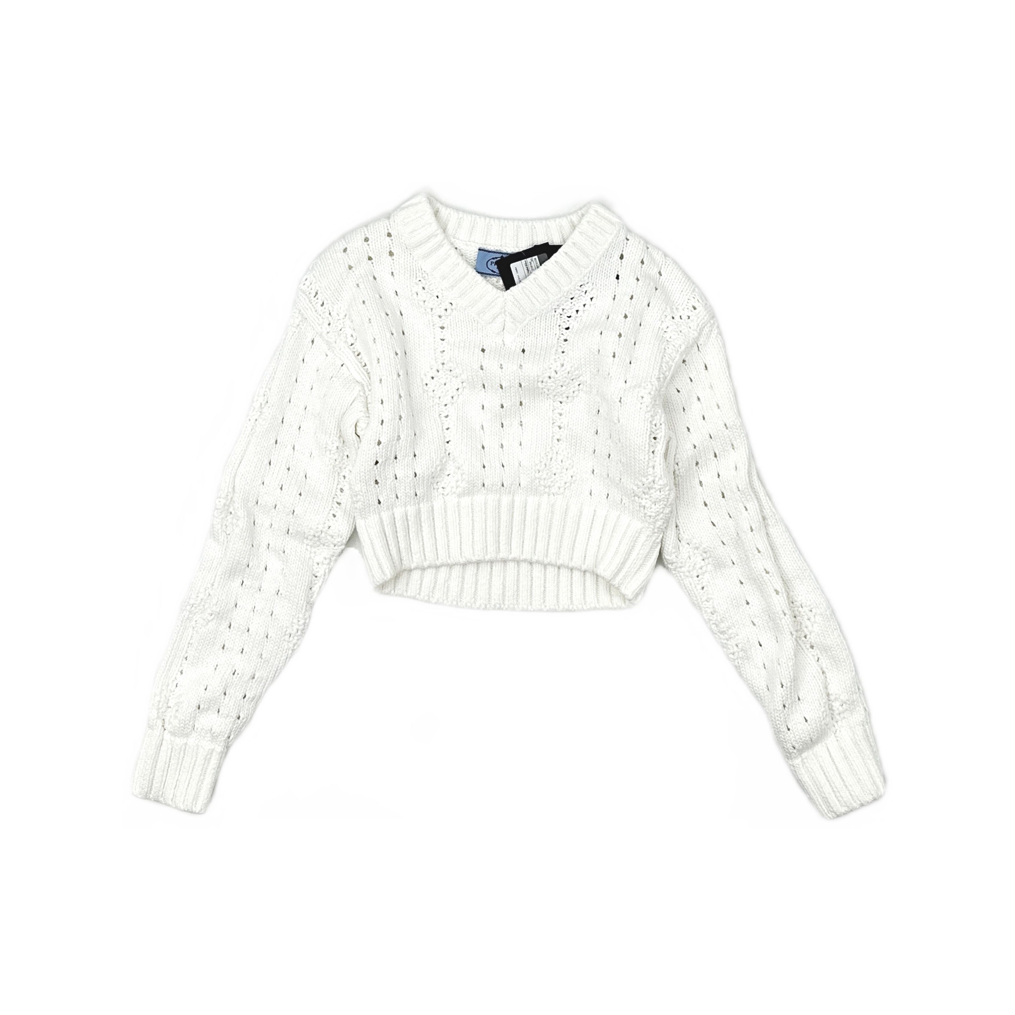 Prada Prada Cable Knit V-Neck Sweater Size 36 Size XS / US 0-2 / IT 36-38 - 1 Thumbnail