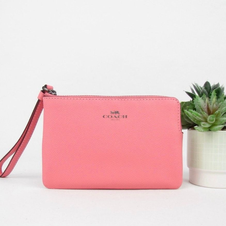 Coach Coach Crossgrain Leather Corner Zip Wristlet Size ONE SIZE - 1 Thumbnail