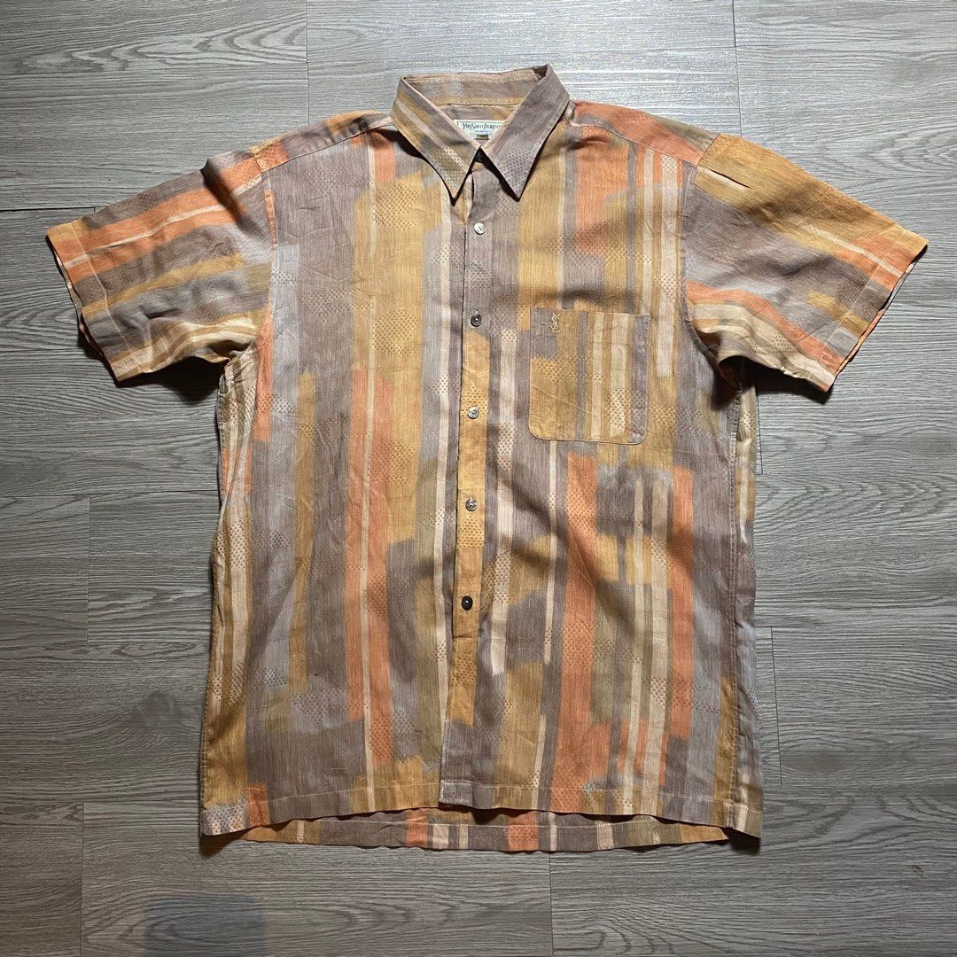 Yves Saint Laurent 80's Vintage YSL shirt Size US L / EU 52-54 / 3 - 1 Thumbnail