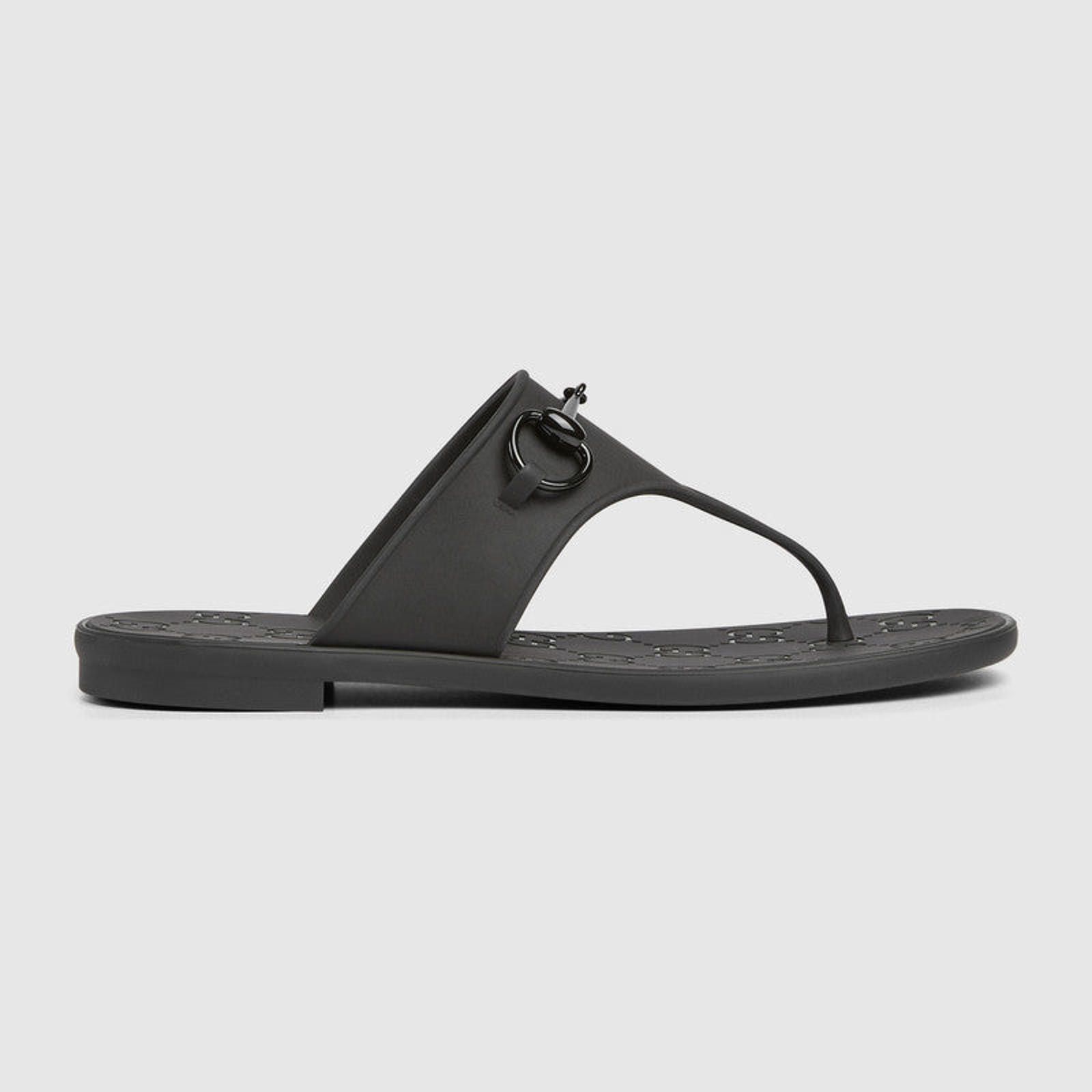 Gucci Gucci Horsebit Thong Rubber Sandals Size US 4 / IT 34 - 1 Thumbnail