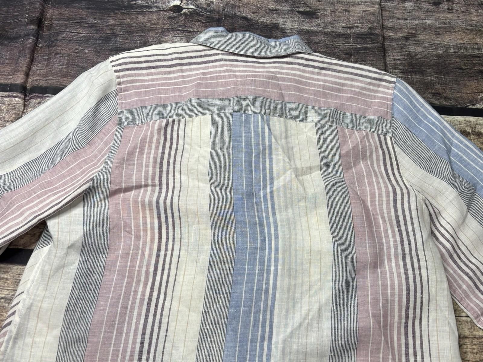 Chicos Chico's Top Womens Size 2 Non Iron Linen Striped Tunic Roll Size XS / US 0-2 / IT 36-38 - 8 Thumbnail