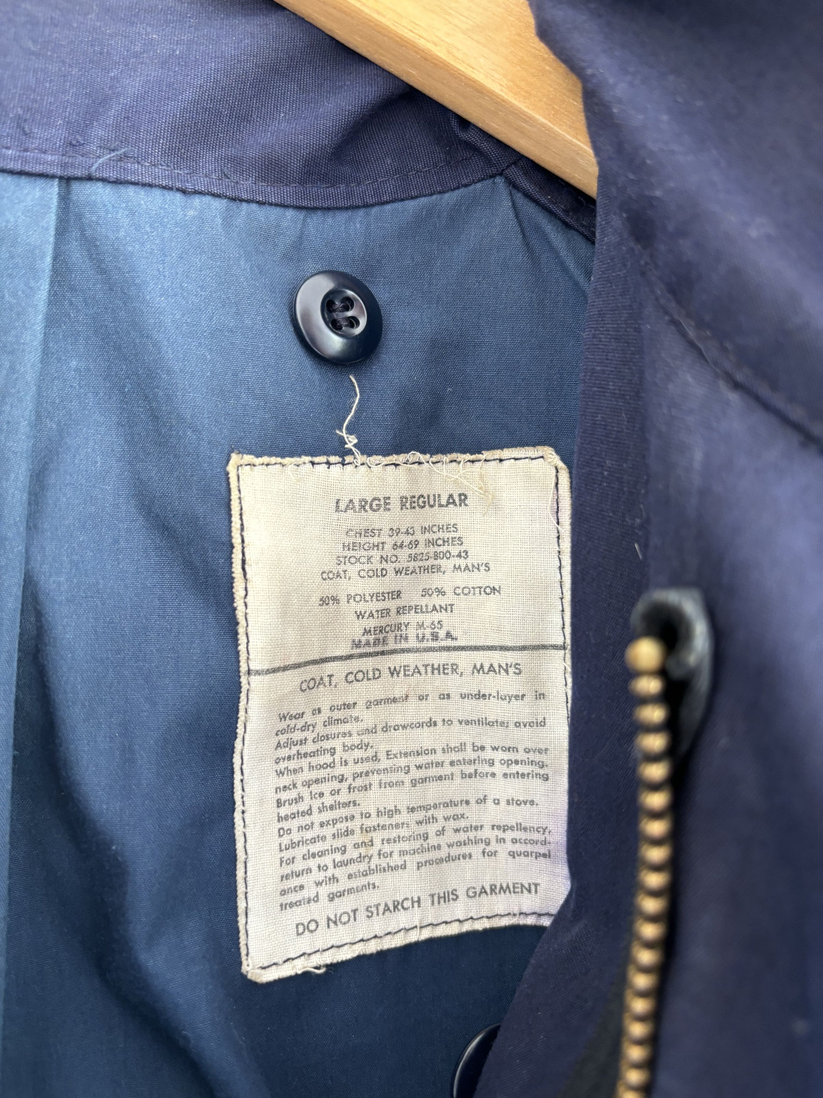 Japanese Brand Vintage Deadstock M65 Navy Scovill Zipper Jacket Size US L / EU 52-54 / 3 - 7 Thumbnail