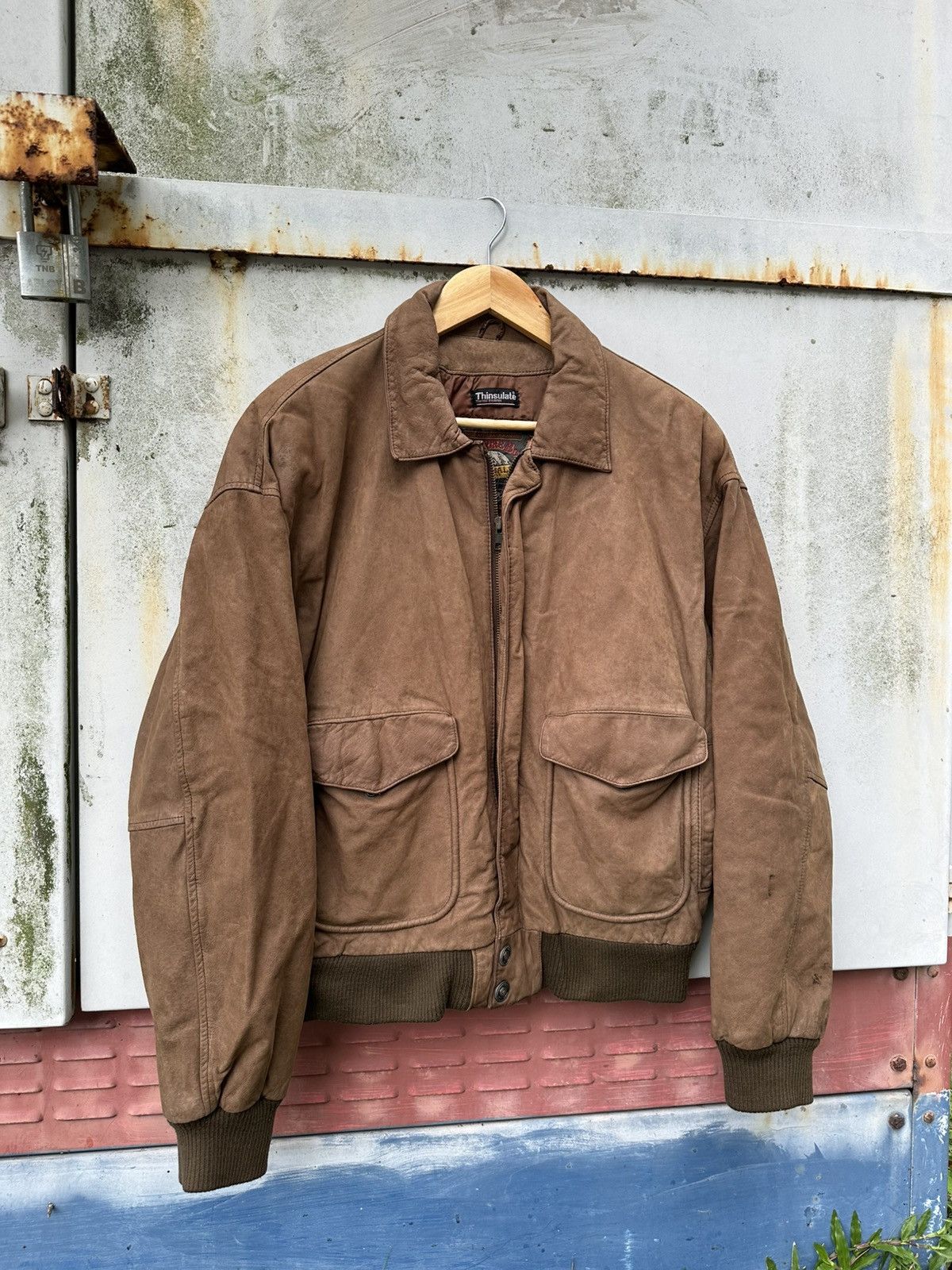 Vintage 👹Vintage Wilsons X Thinsulate Aviator Leather Bomber Jacket Size US M / EU 48-50 / 2 - 4 Thumbnail