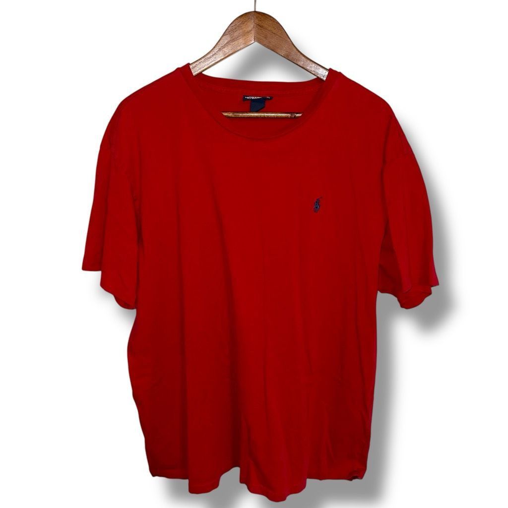 Polo Ralph Lauren 90s Polo Ralph Lauren Ralph Red Cotton S/S T-Shirt Sz XL Size US XL / EU 56 / 4 - 1 Thumbnail