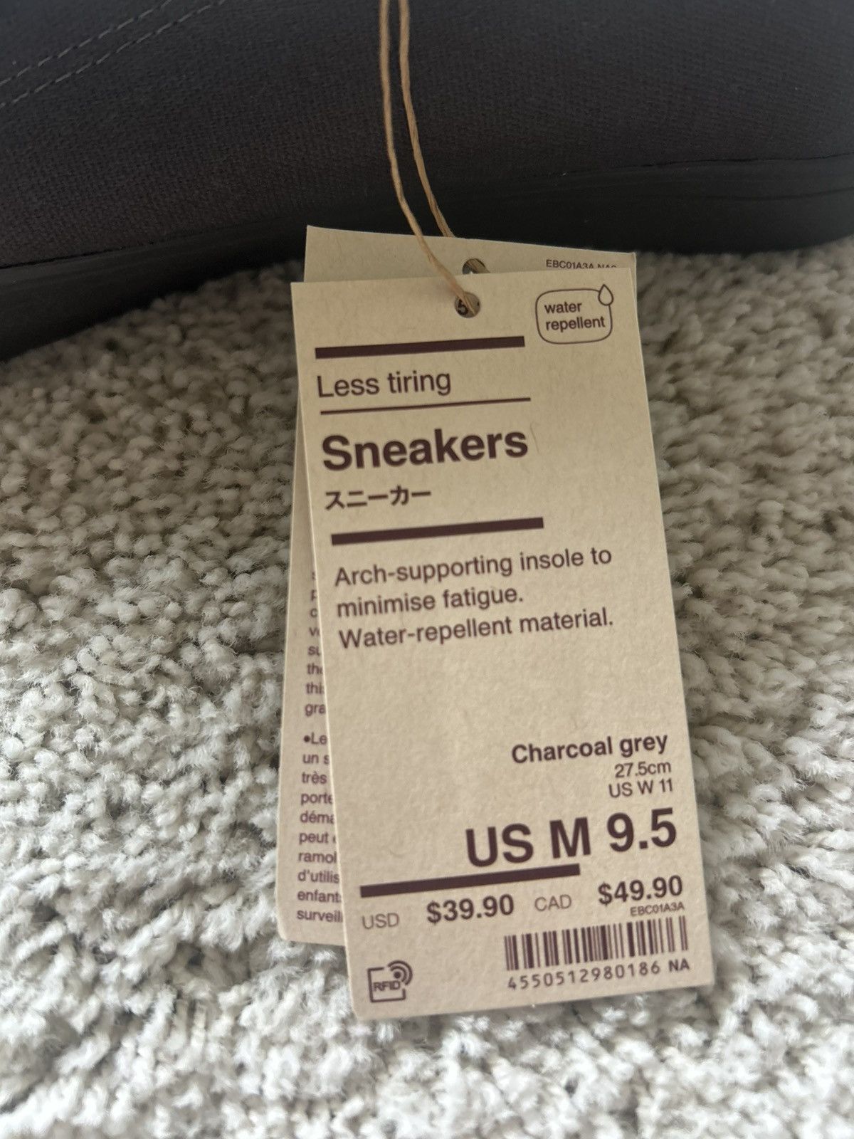 Muji Less tiring canvas sneaker Size US 9.5 / EU 42-43 - 5 Thumbnail
