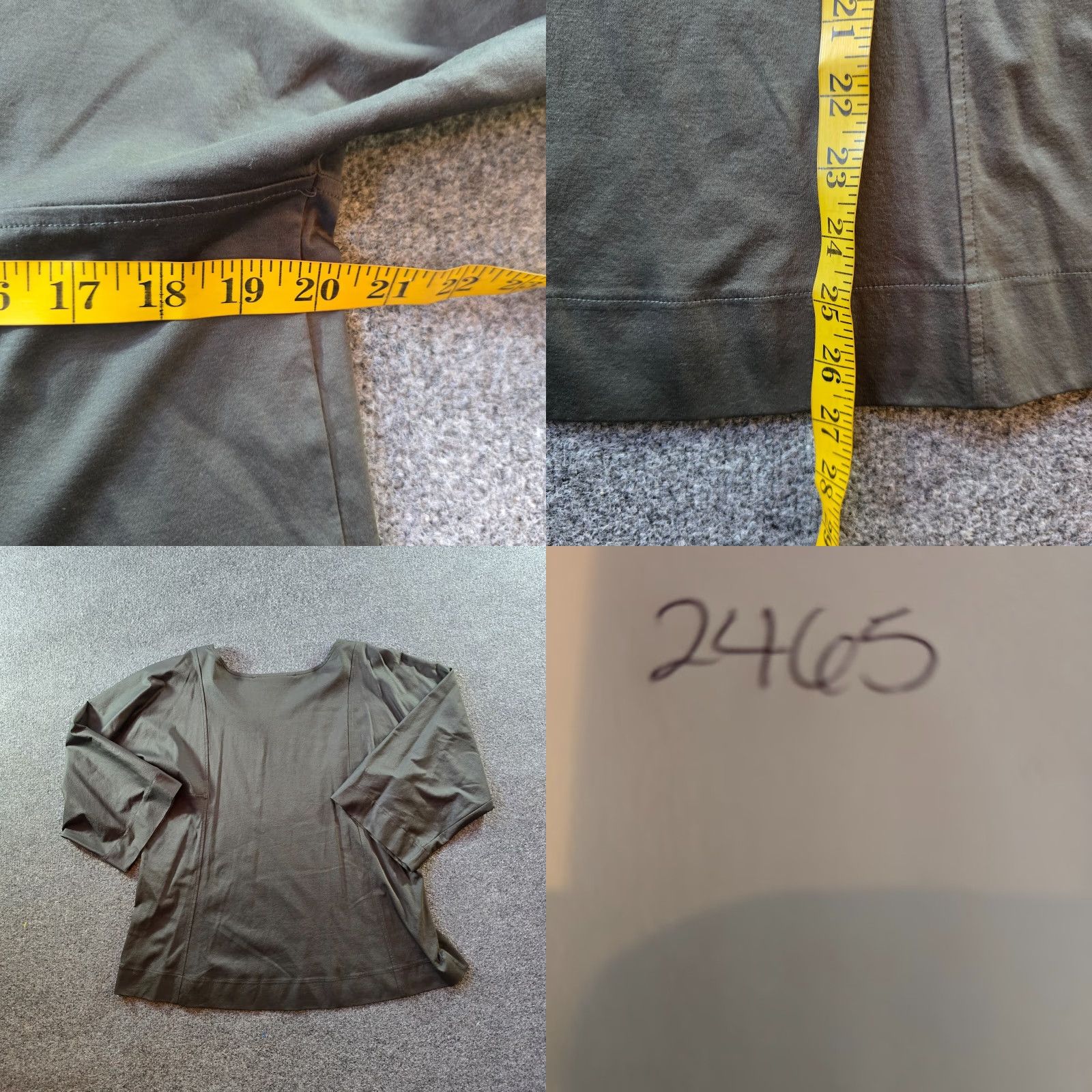 Lemaire Lemaire Top Blouse Womens XL Gray Relaxed Sleeves 3/4 Knit Cotton Quiet Luxury Minimalist Timeless Belted? Size XL / US 12-14 / IT 48-50 - 8 Thumbnail