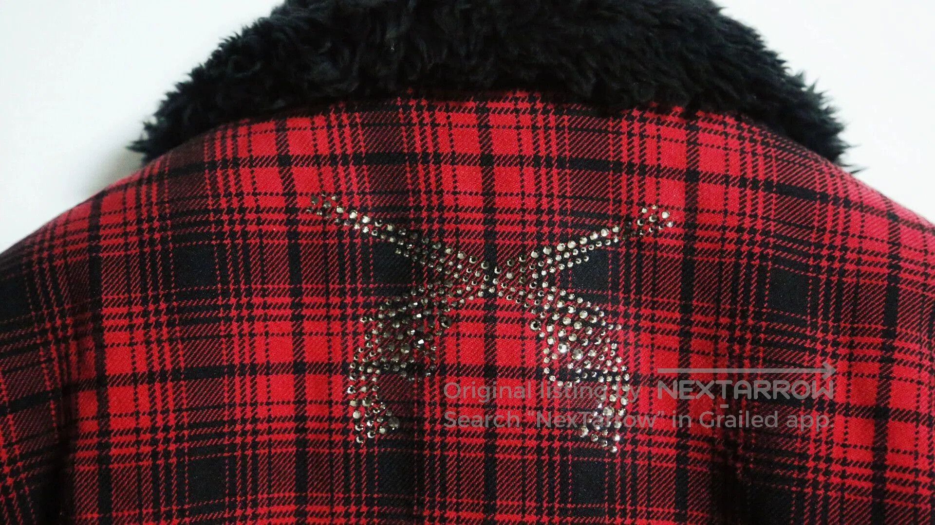 Mastermind Japan Red Plaid Jacket with Faux Fur Collar - Size S. Size US S / EU 44-46 / 1 - 2 Thumbnail