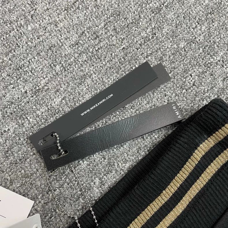 Amiri Amiri size S sequin striped black trousers Size US 36 / EU 52 - 8 Thumbnail