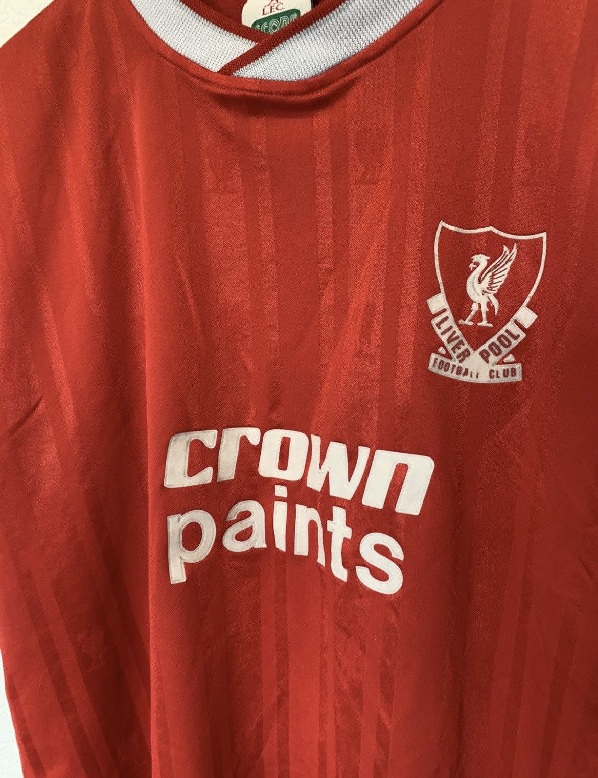 Vintage LIVERPOOL CROWN PAINTS 80’s SOCCER JERSEY HOME FOOTBALL Size US L / EU 52-54 / 3 - 2 Thumbnail