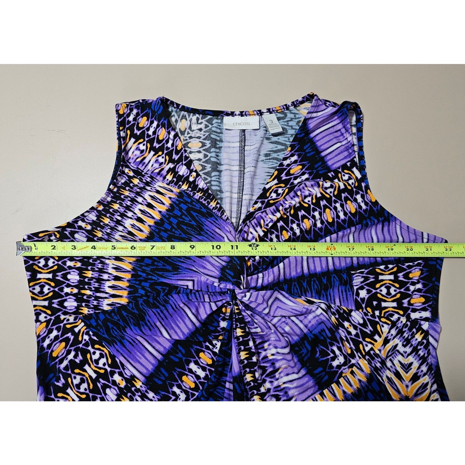 Chicos EUC Chico's Sleeveless Slinky Asymmetric Maxi Dress 3 XL 16 Size XL / US 12-14 / IT 48-50 - 7 Thumbnail