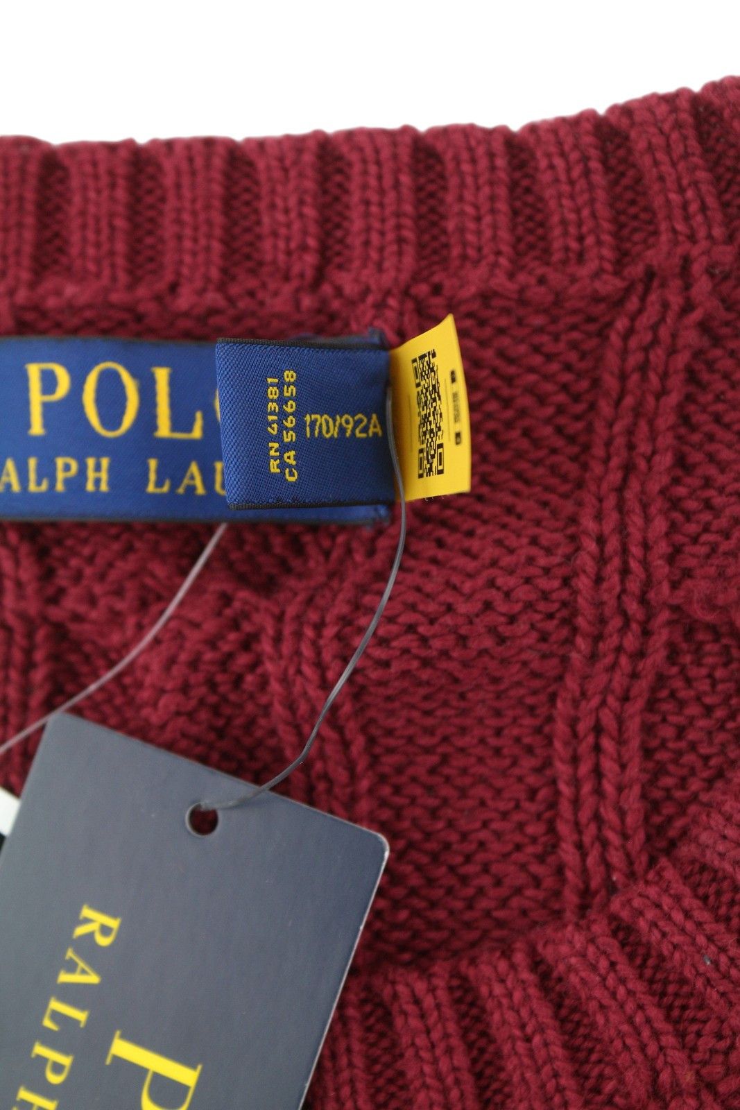 Ralph Lauren RED S Burgundy Cable Knit Pullover Jumper 86918 Size US S / EU 44-46 / 1 - 11 Thumbnail