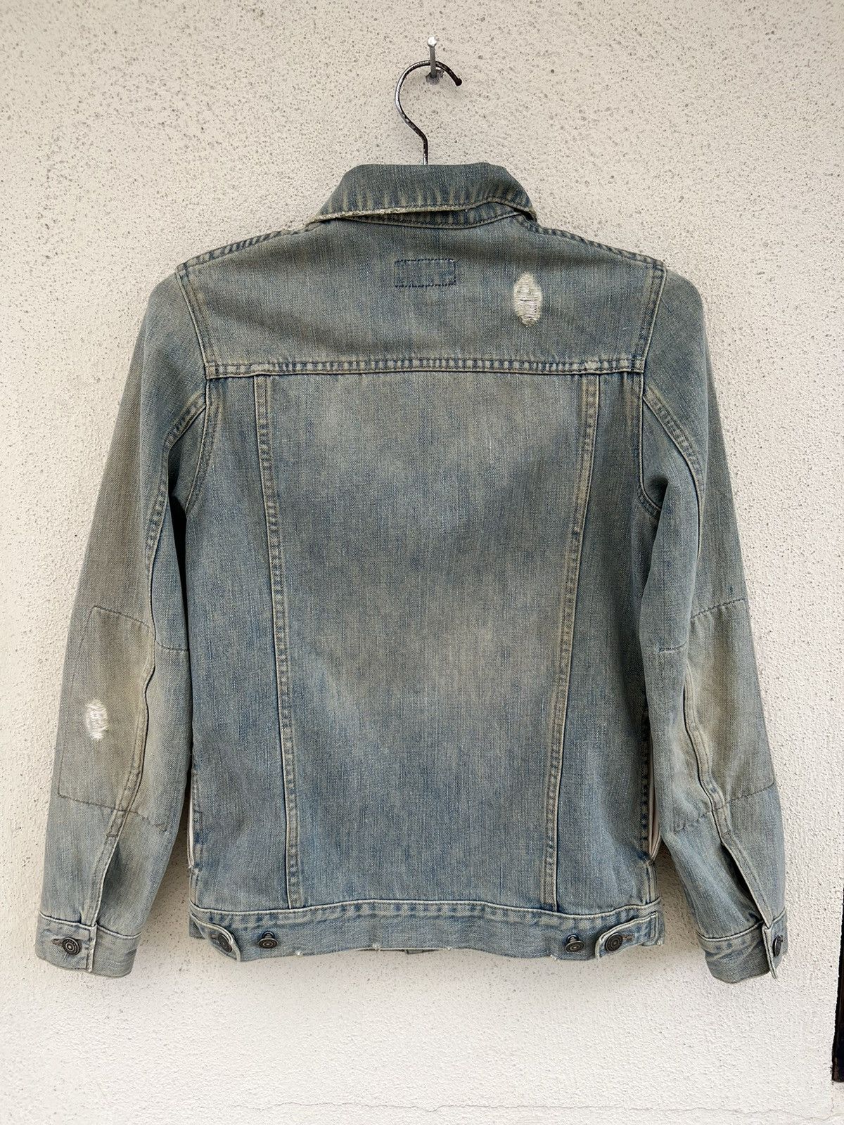 Vintage Et Vous Distress Mud Denim 4 Pocket Trucker Jacket