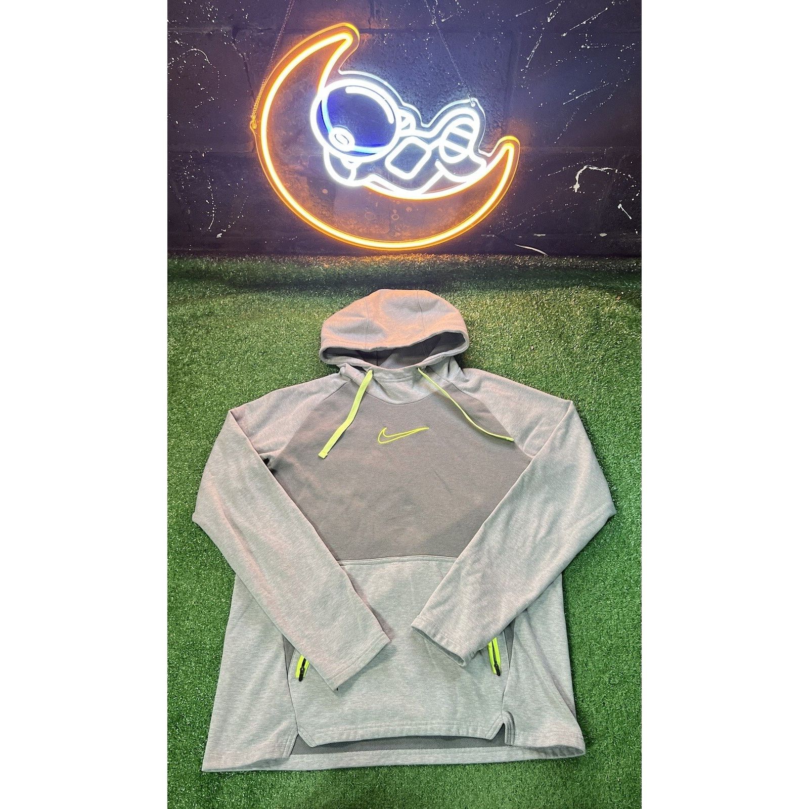 Nike Nike Return To Zero Gray/Green Hoodie Sweatshirt Size L Size US L / EU 52-54 / 3 - 1 Thumbnail