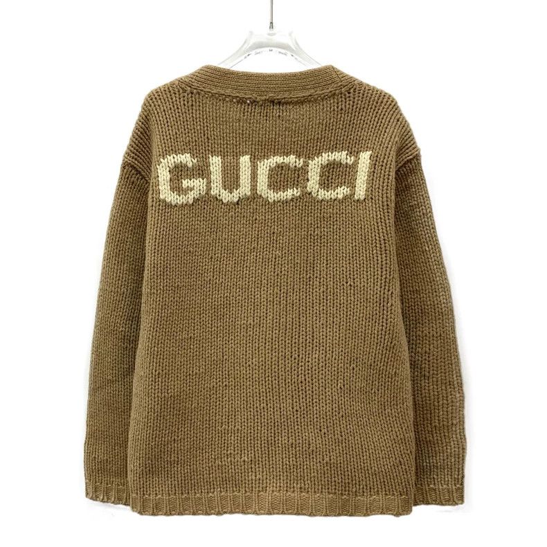 Gucci Gucci Brown logo letter embroidered wool V-neck single-bre Size S / US 4 / IT 40 - 2 Thumbnail
