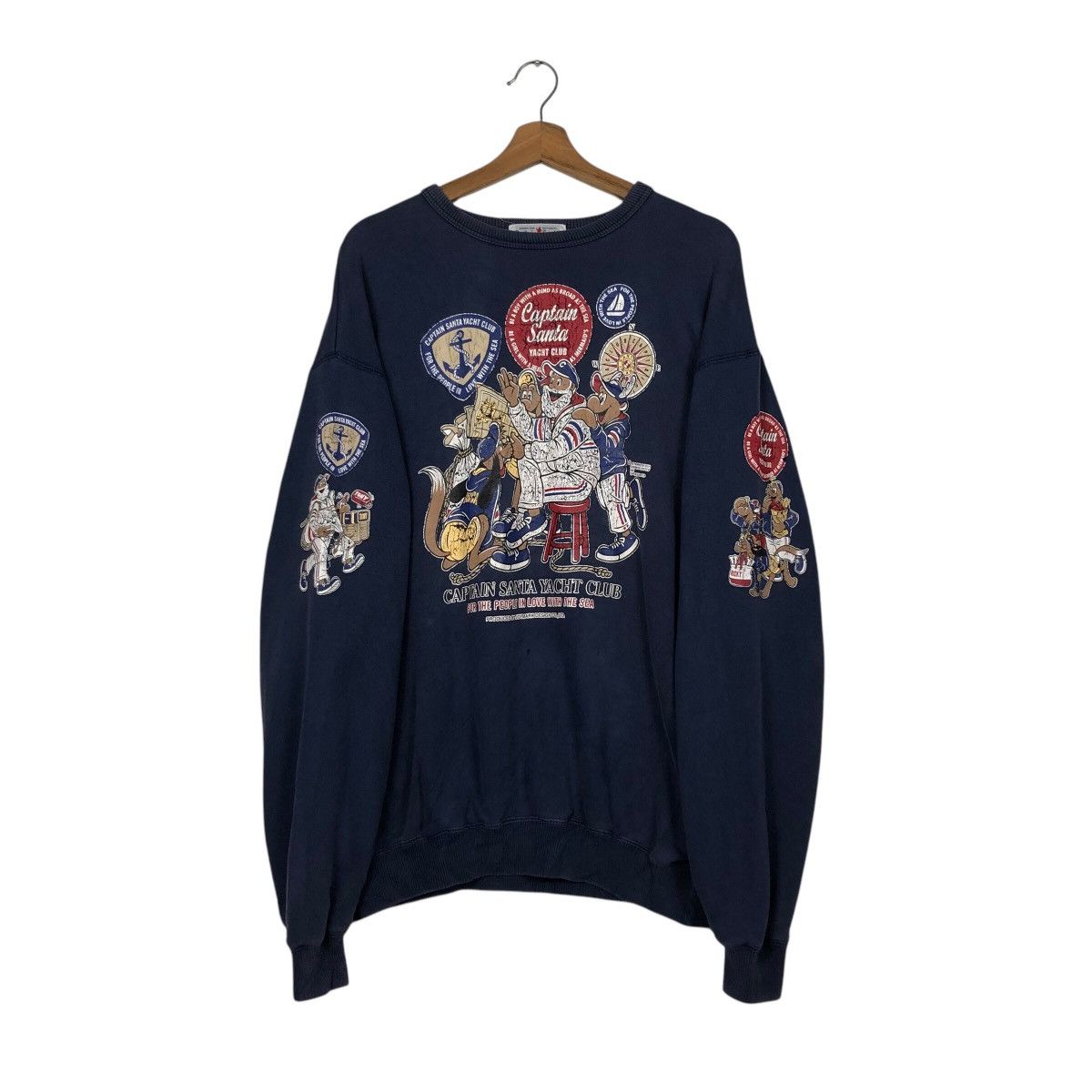 Cartoon Network × Japanese Brand × Vintage 📌Vintage Sweatshirt Captain Santa Big Logo Overprint Size US L / EU 52-54 / 3 - 12 Thumbnail