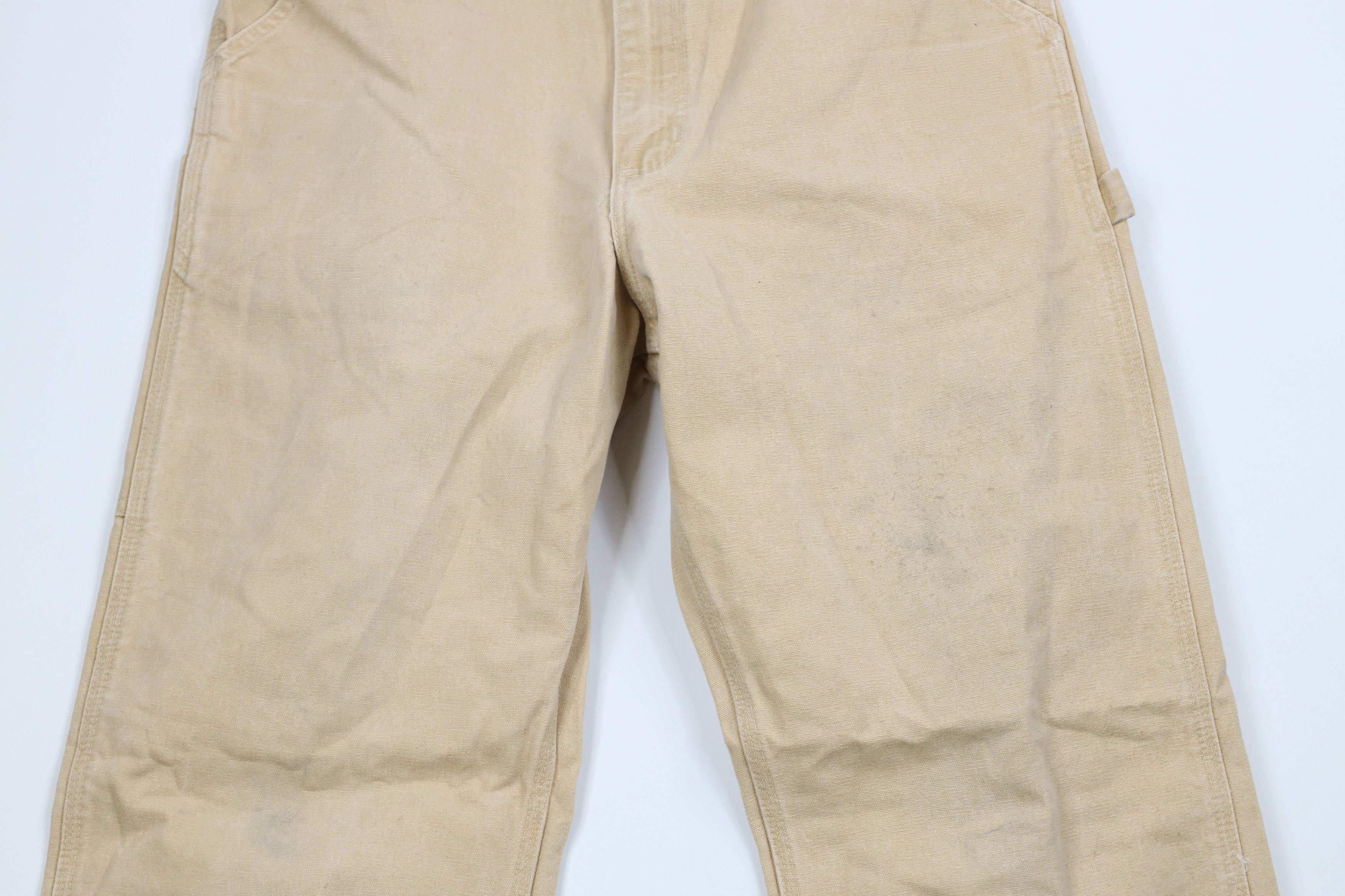 Carhartt × Vintage Vintage 90s Carhartt Out Wide Leg Canvas Pants Beige USA Size US 34 / EU 50 - 3 Thumbnail