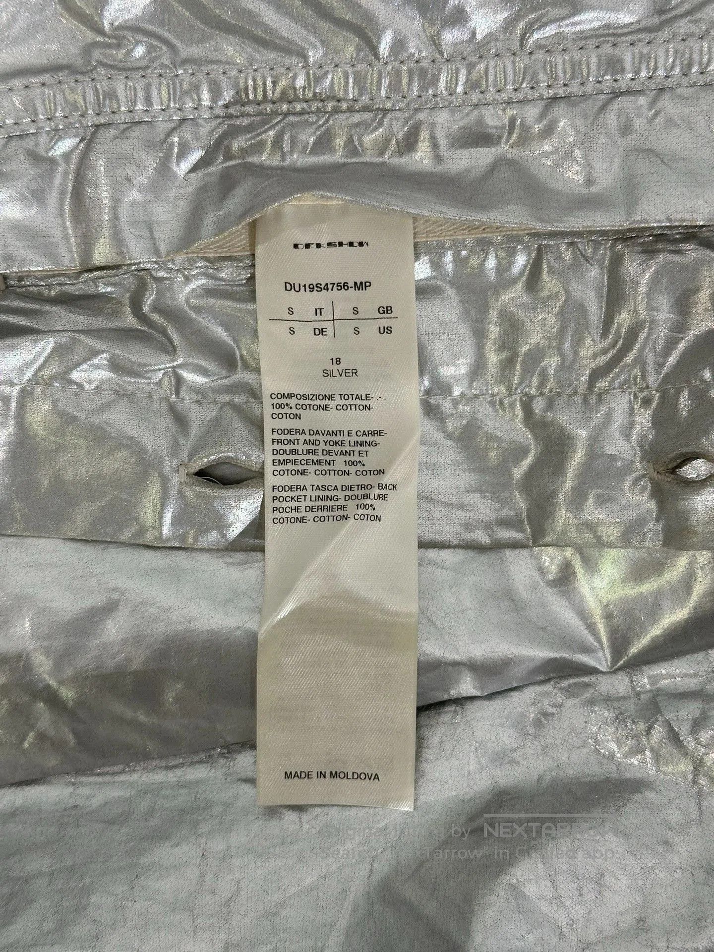 Rick Owens Drkshdw Rick Owens Drkshdw Silver Utility Jacket. Size US S / EU 44-46 / 1 - 6 Thumbnail