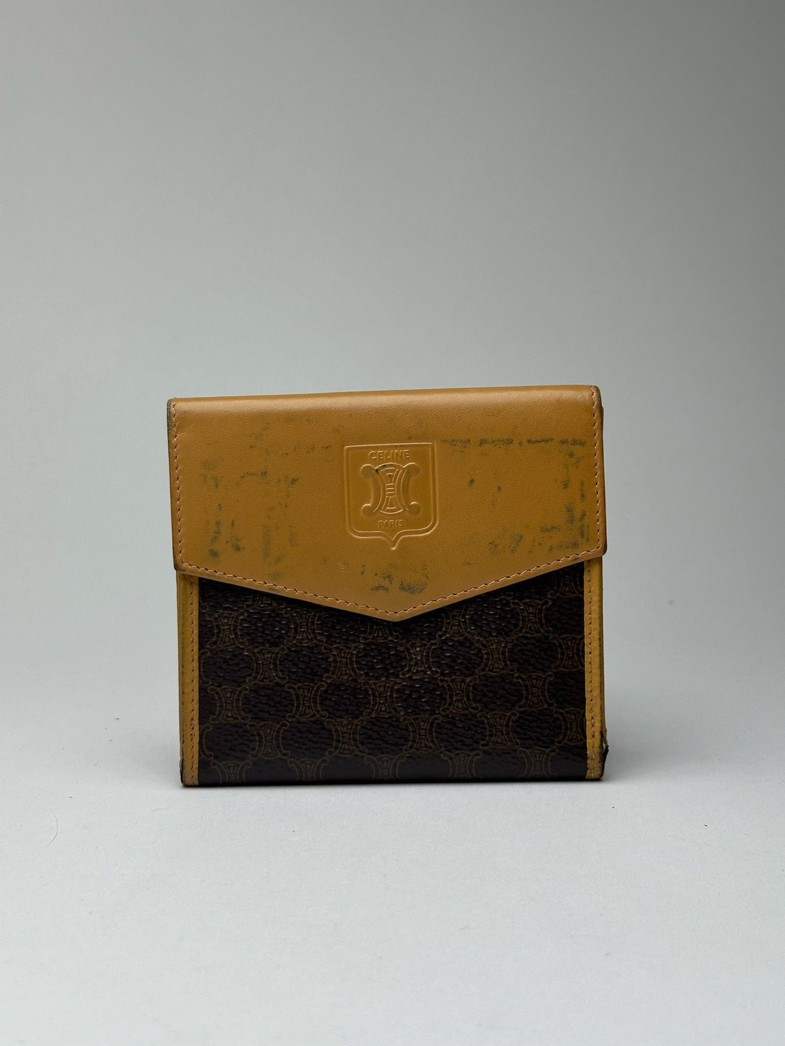 Celine Vintage Paris Leather Wallet yellow Brown Size ONE SIZE - 1 Thumbnail