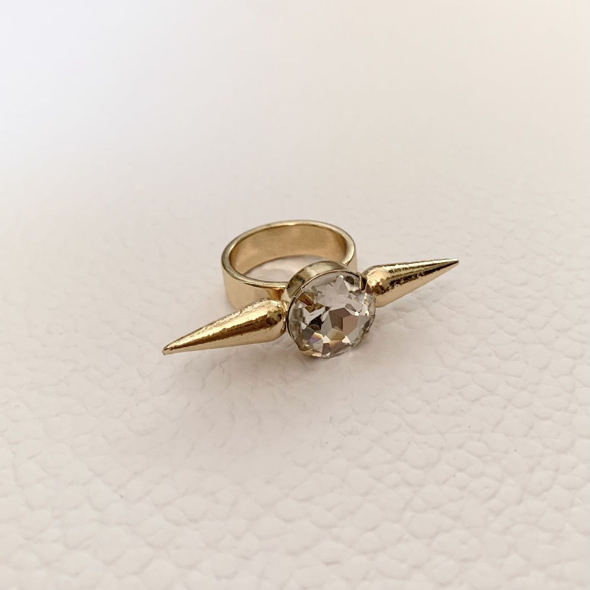 Jewelry Double spike crystal ring Size ONE SIZE - 1 Thumbnail
