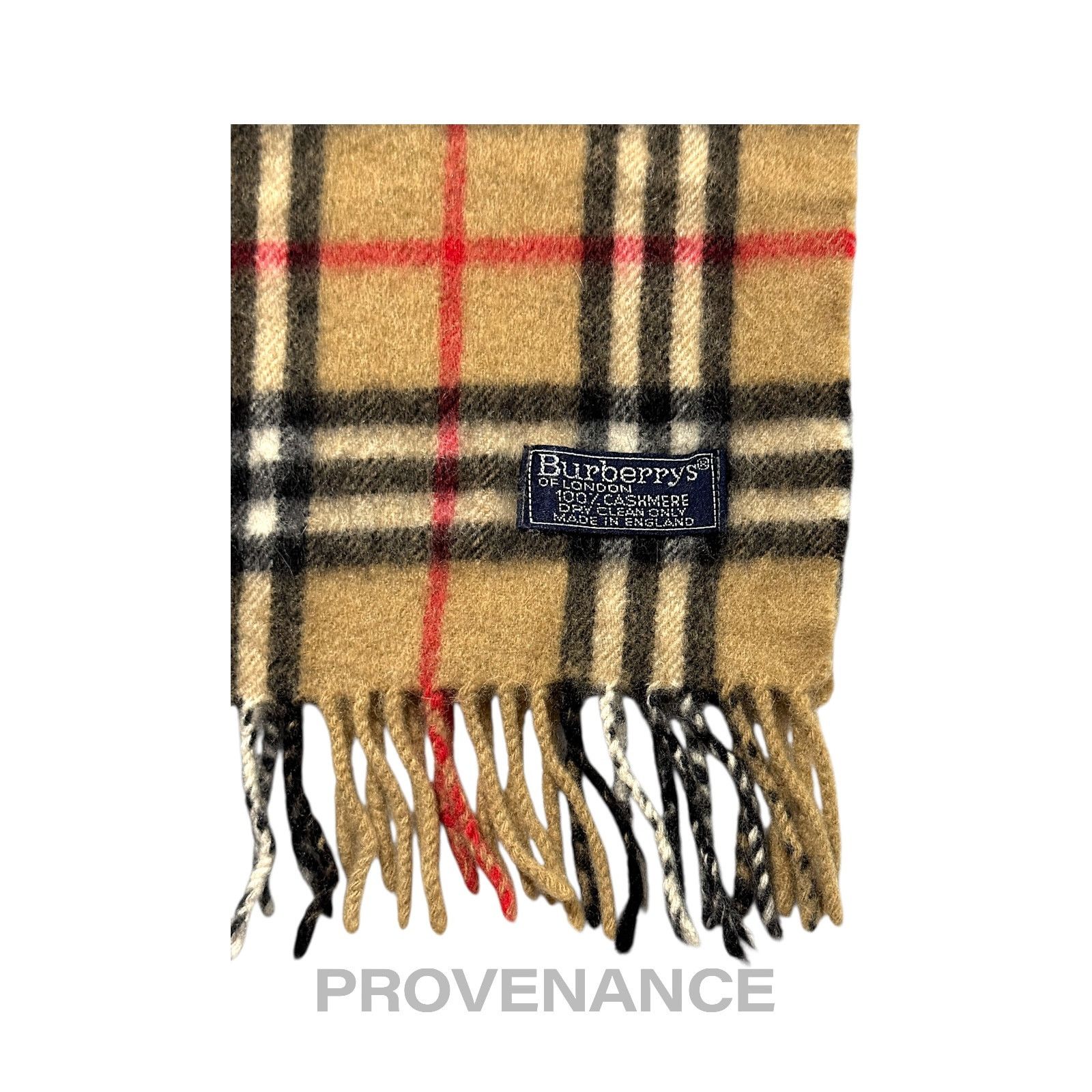 Burberry 🔴 Vintage Burberrys Scarf Nova Check 100% Cashmere Camel Size ONE SIZE - 3 Thumbnail