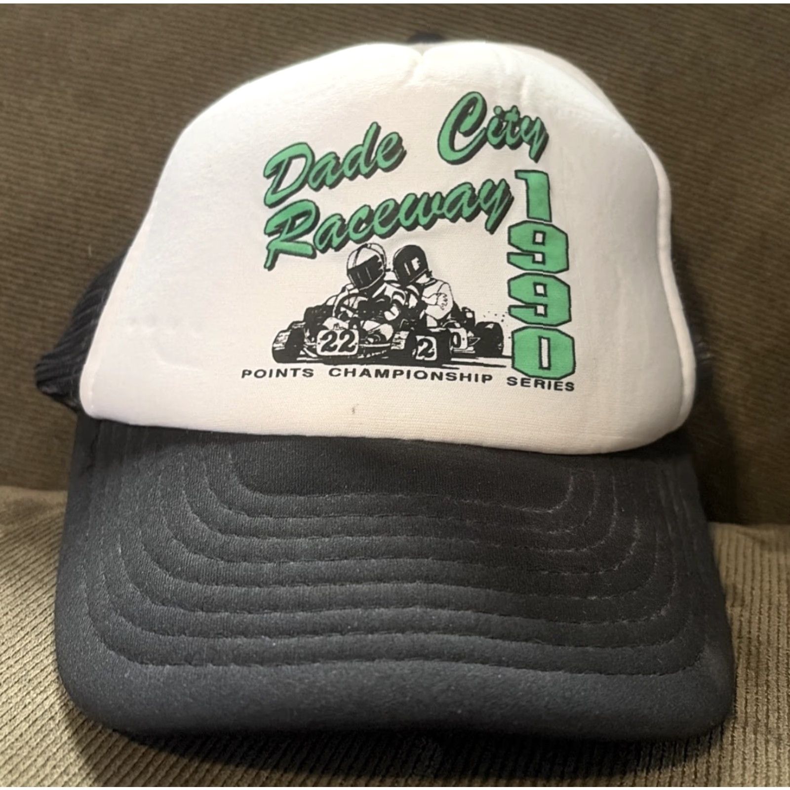 Vintage VINTAGE 1990 DADE CITY FLORIDA RACEWAY CHAMPIONSHIP SERIES Trucker Snapback Hat Size ONE SIZE - 2 Thumbnail