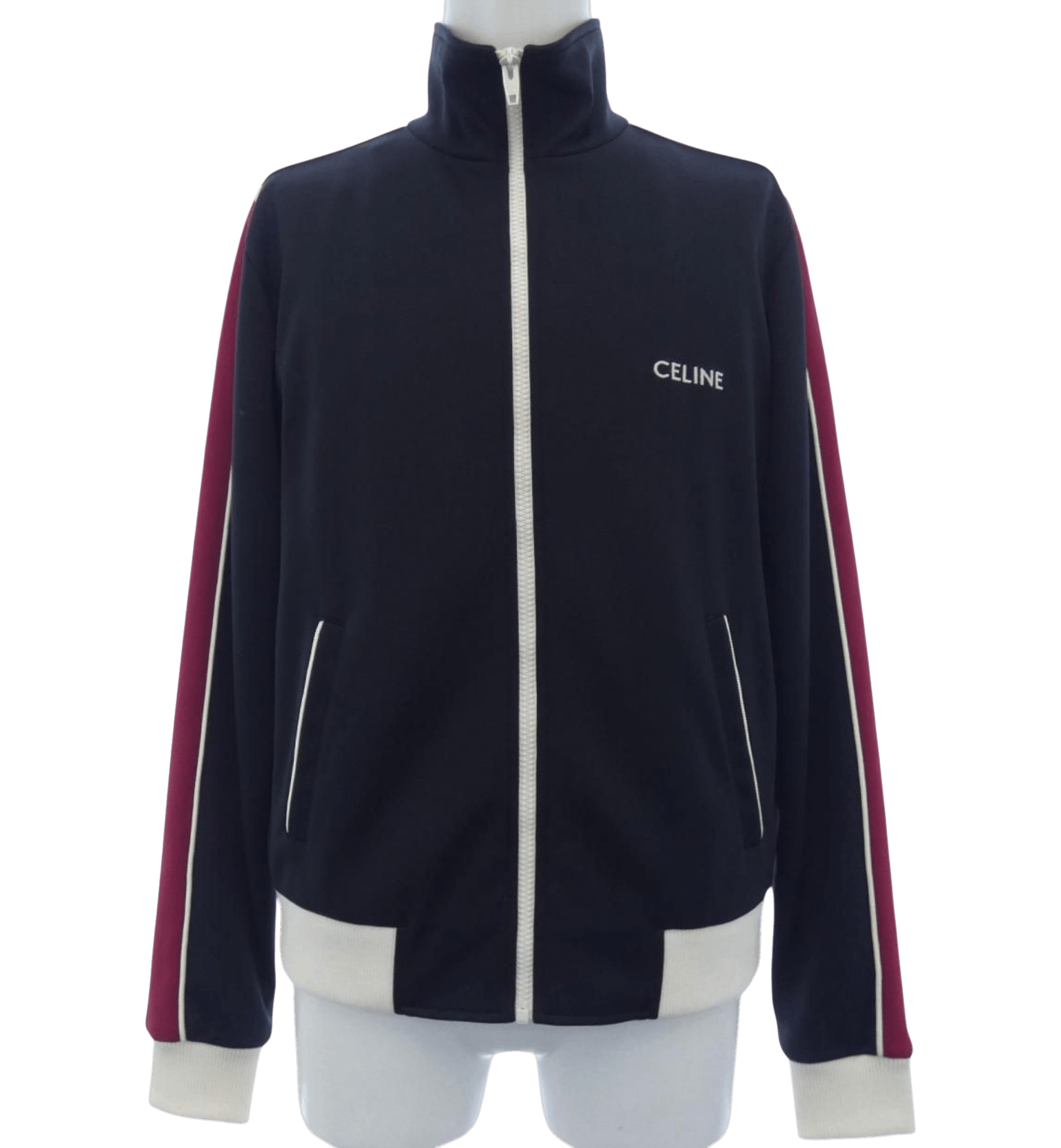 Celine CELINE Logo Tracksuit Jacket Taped Double Face Jersey Size US M / EU 48-50 / 2 - 1 Thumbnail