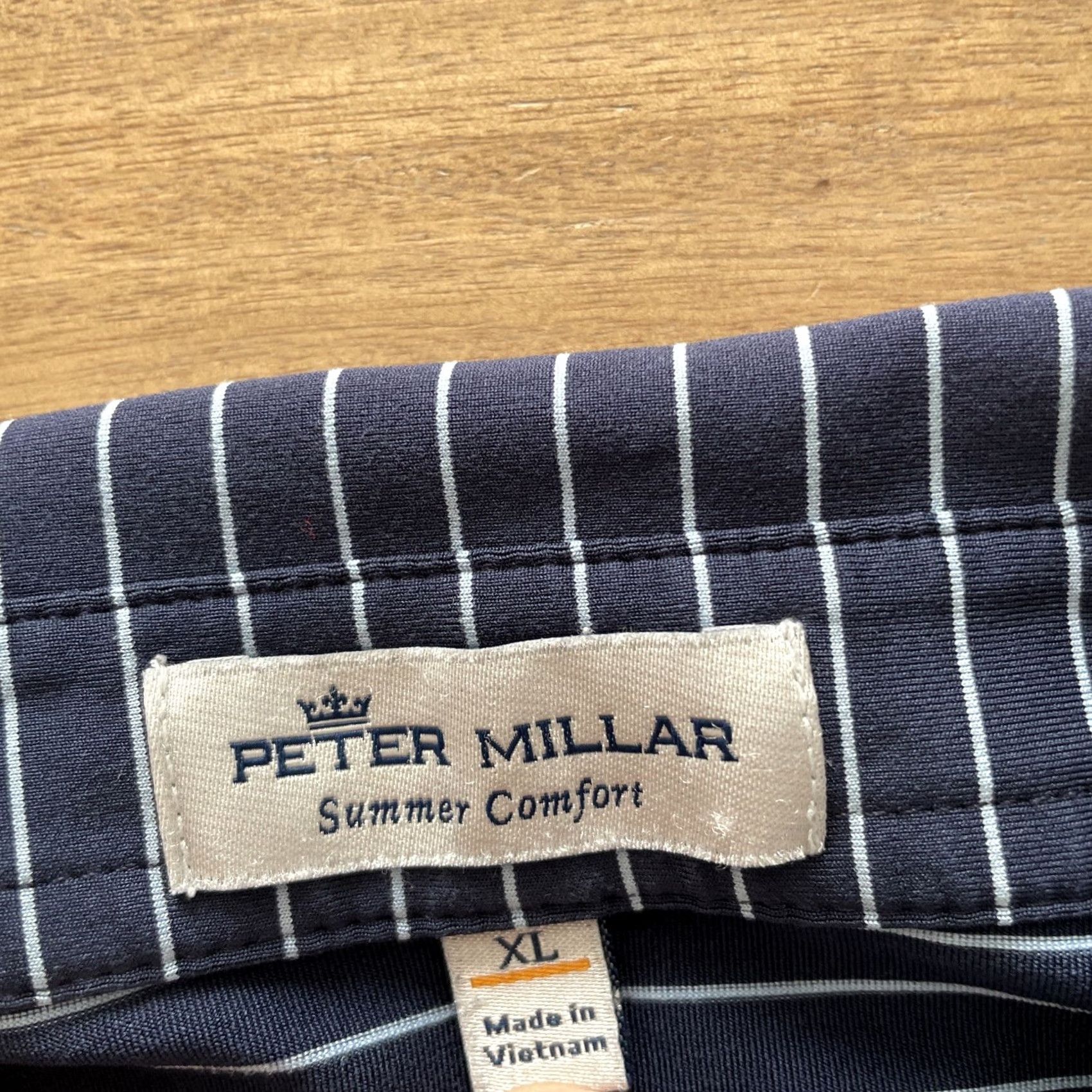 Peter Millar Peter Millar Summer Comfort Striped Performance Golf Polo Mens XL Relaxed Fit Polo Size US XL / EU 56 / 4 - 3 Thumbnail